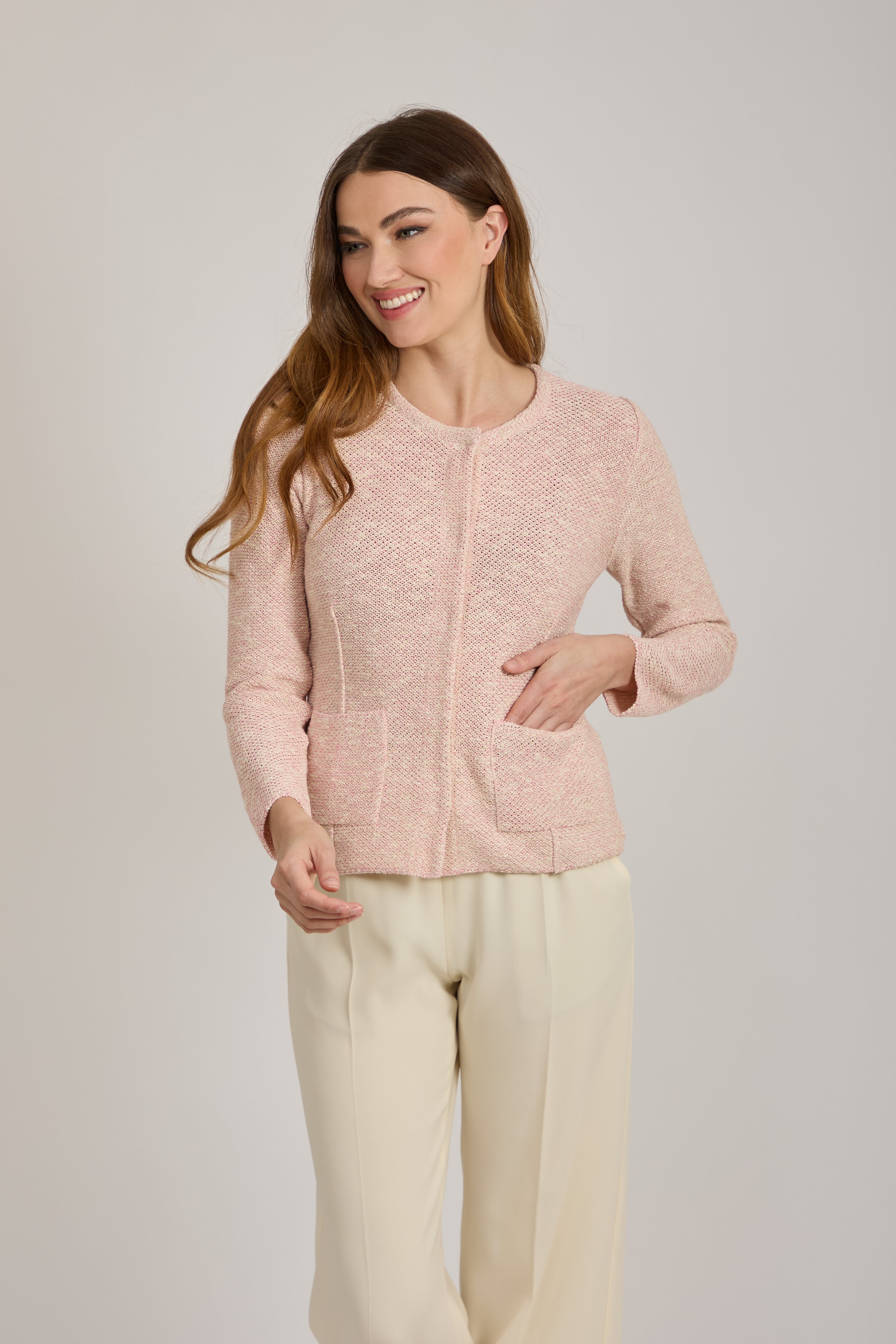 LUREX JACKET-ROSA