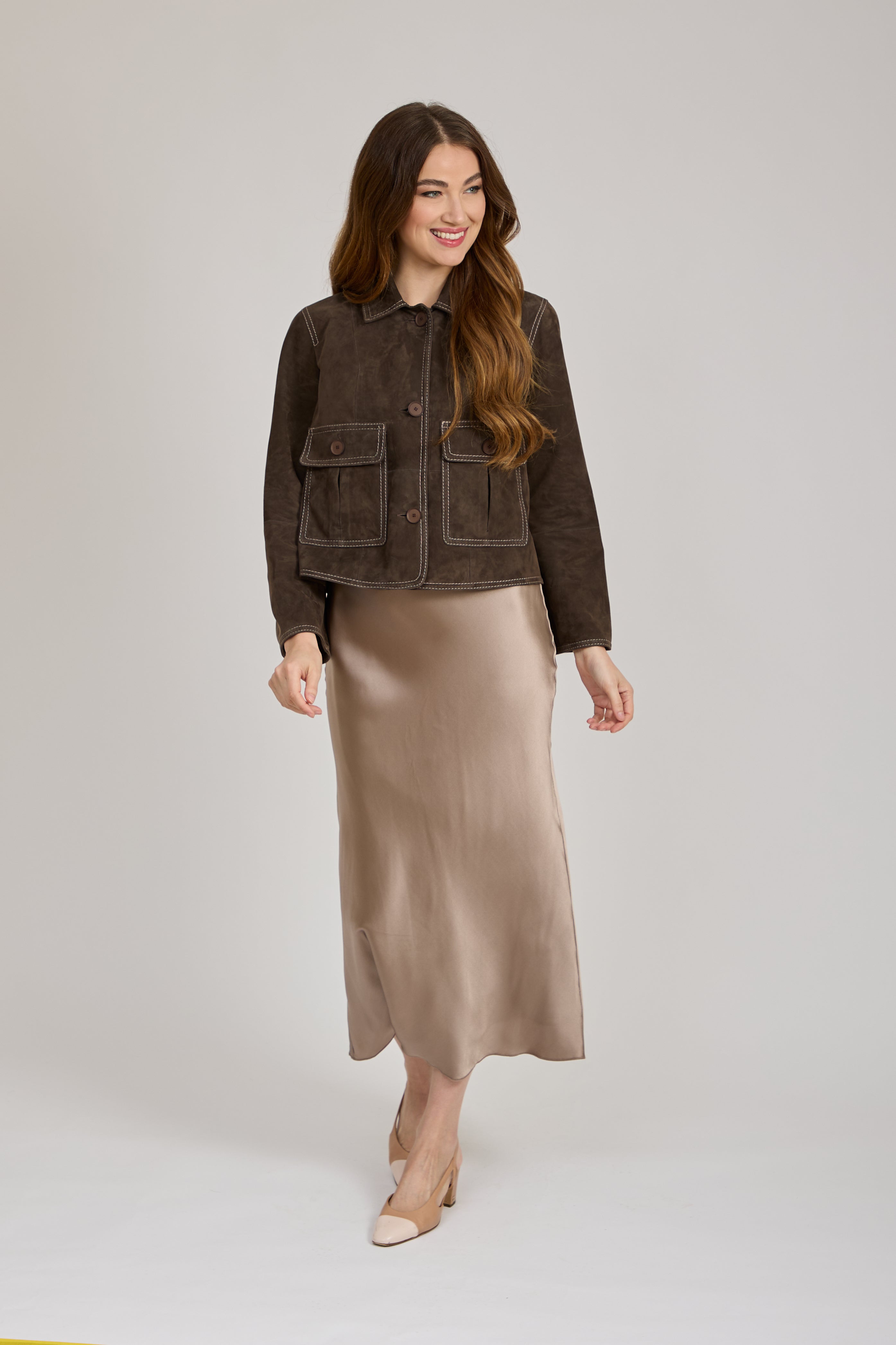 SHORT SUEDE JACKET-CARRUBA