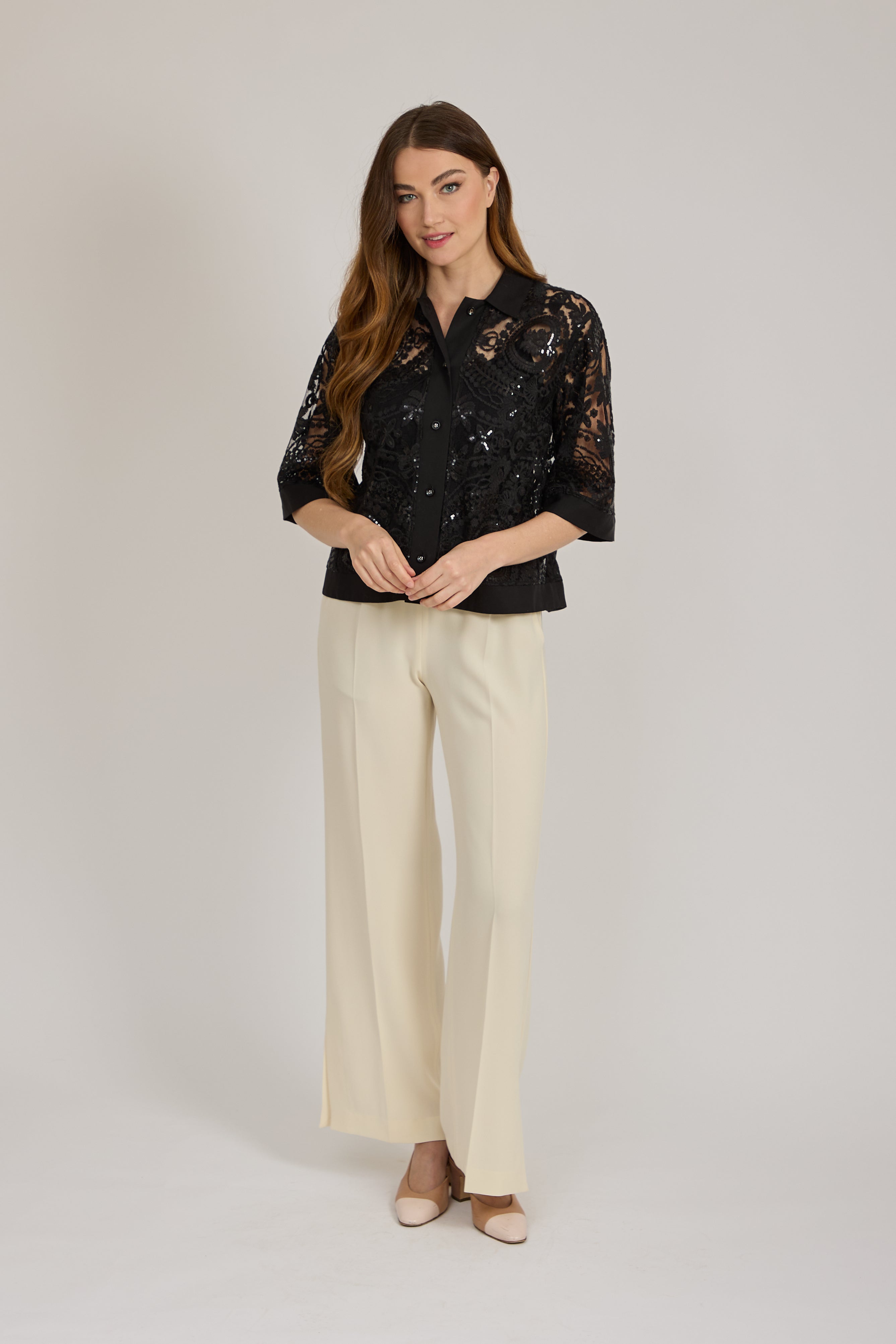 EMBROIDERY SHIRT-NERO