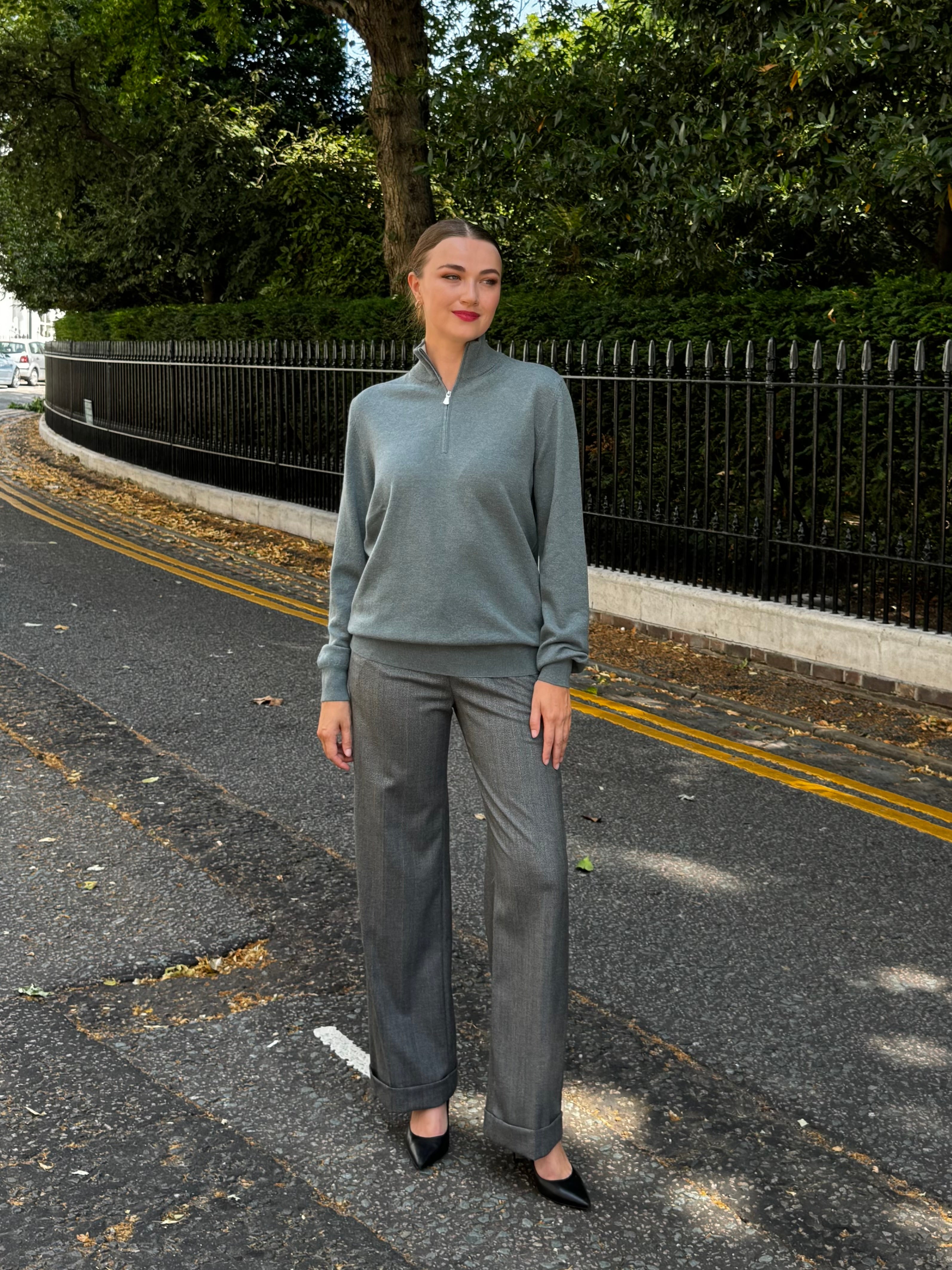 JUMPER WITH ZIP-BLUE STORM