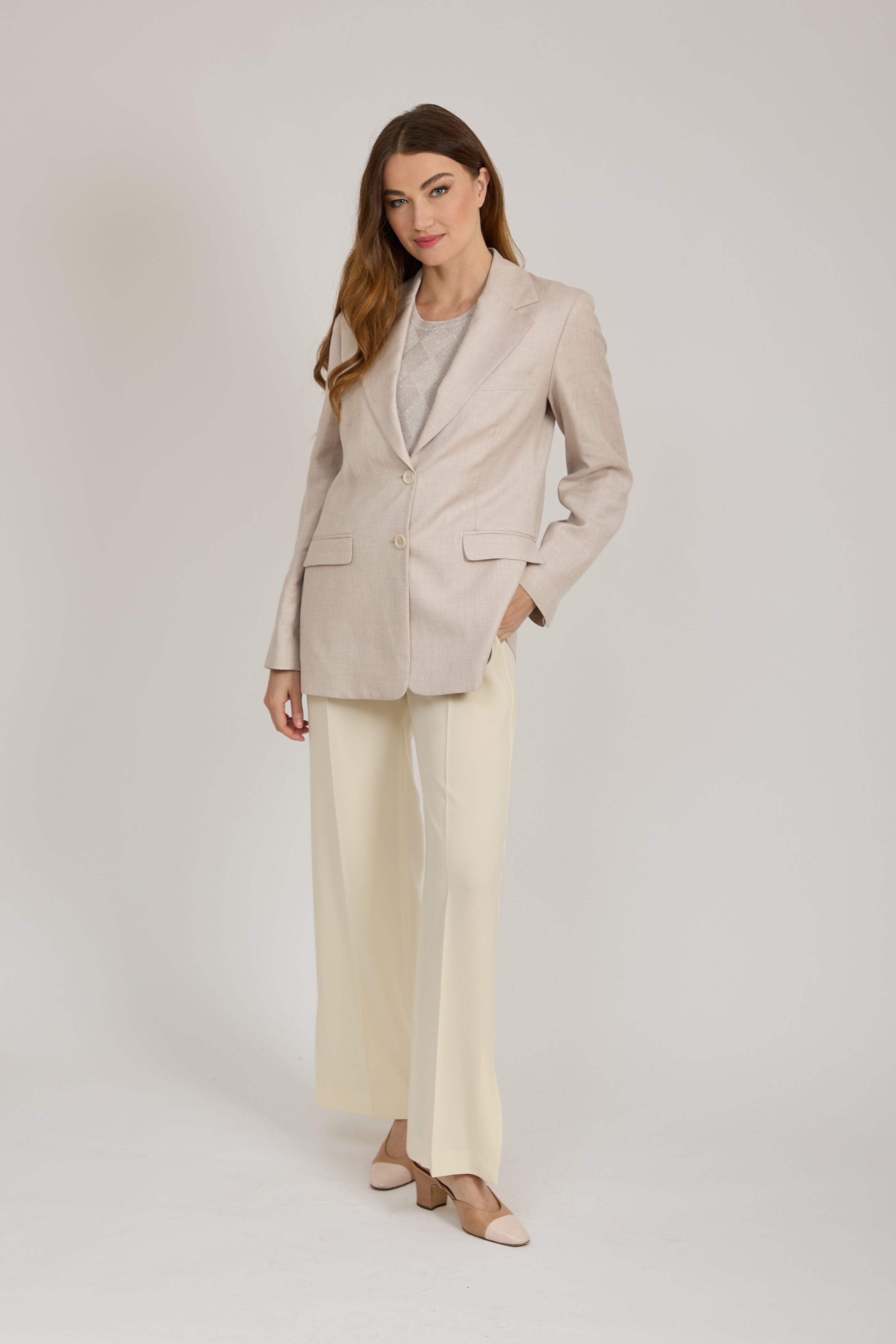LINEN JACKET-BEIGE