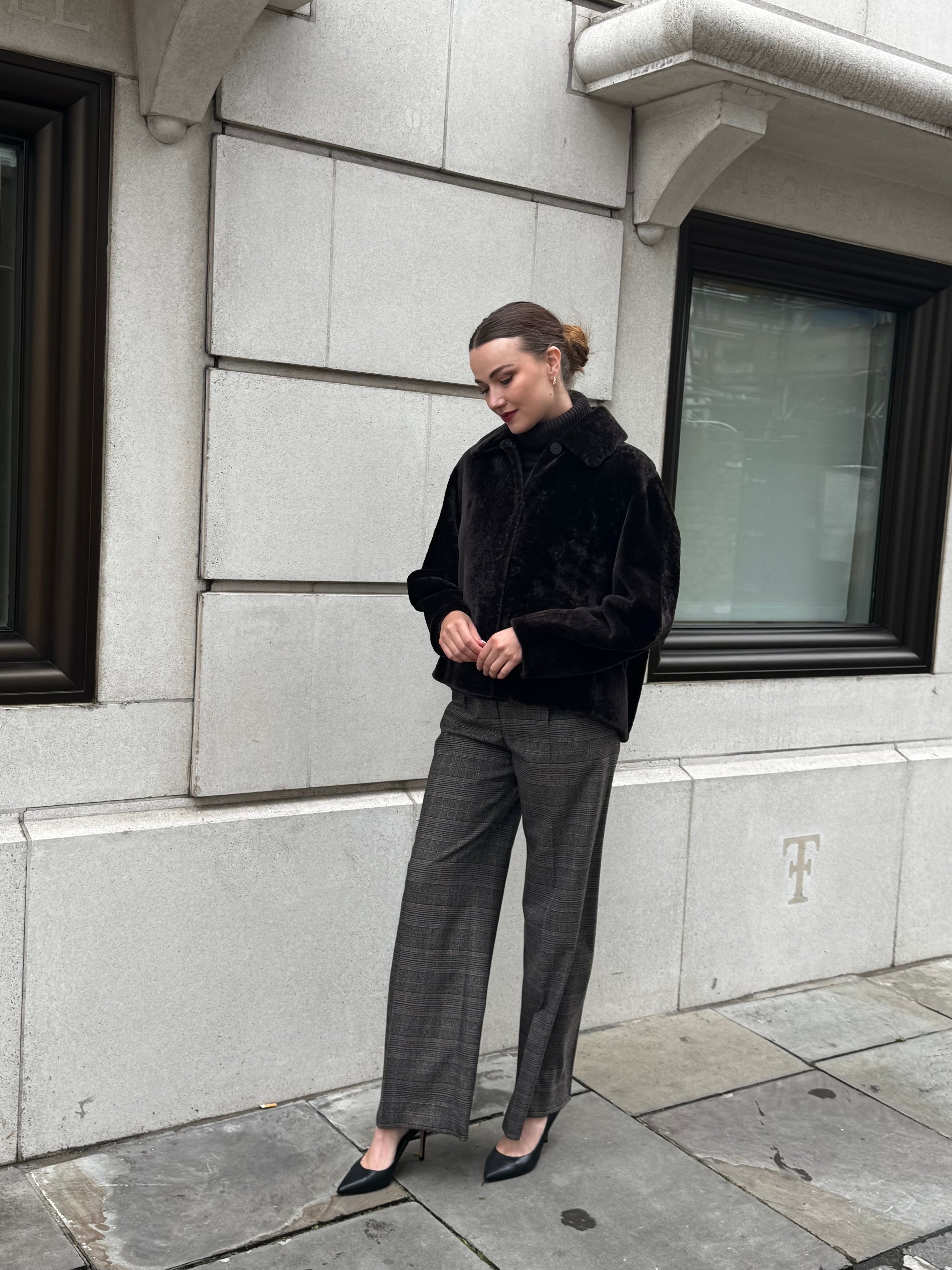 SHORT SHEARLING JACKET-CARRUBA
