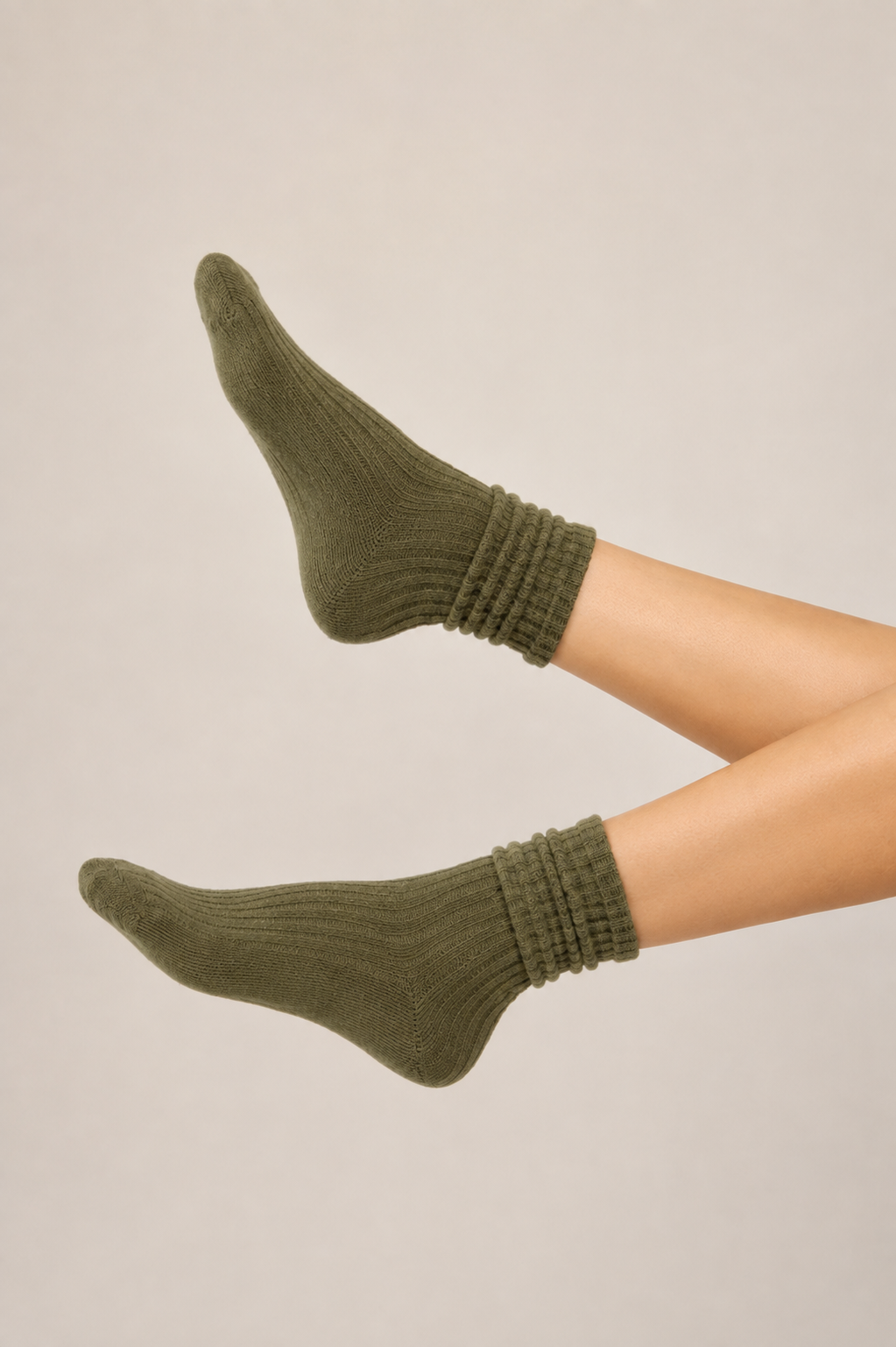 CASHMERE SOCKS-ARGILE