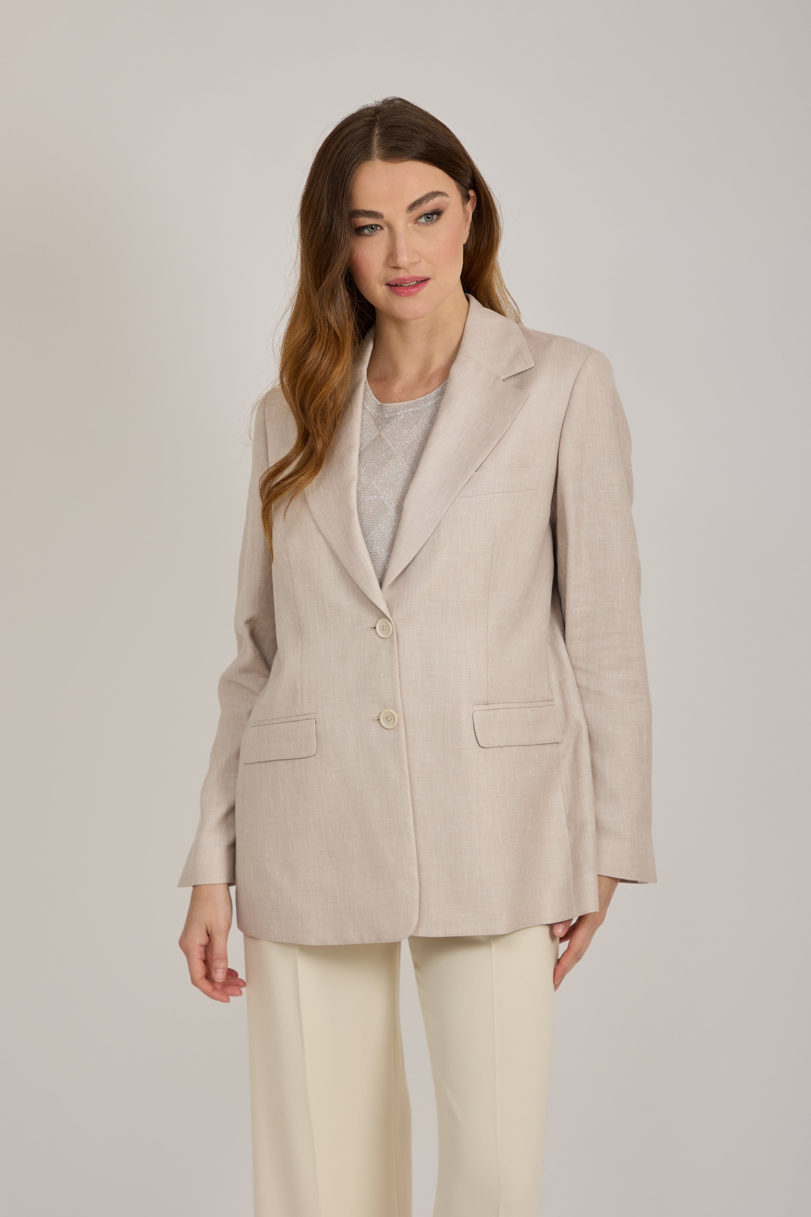 LINEN JACKET-BEIGE