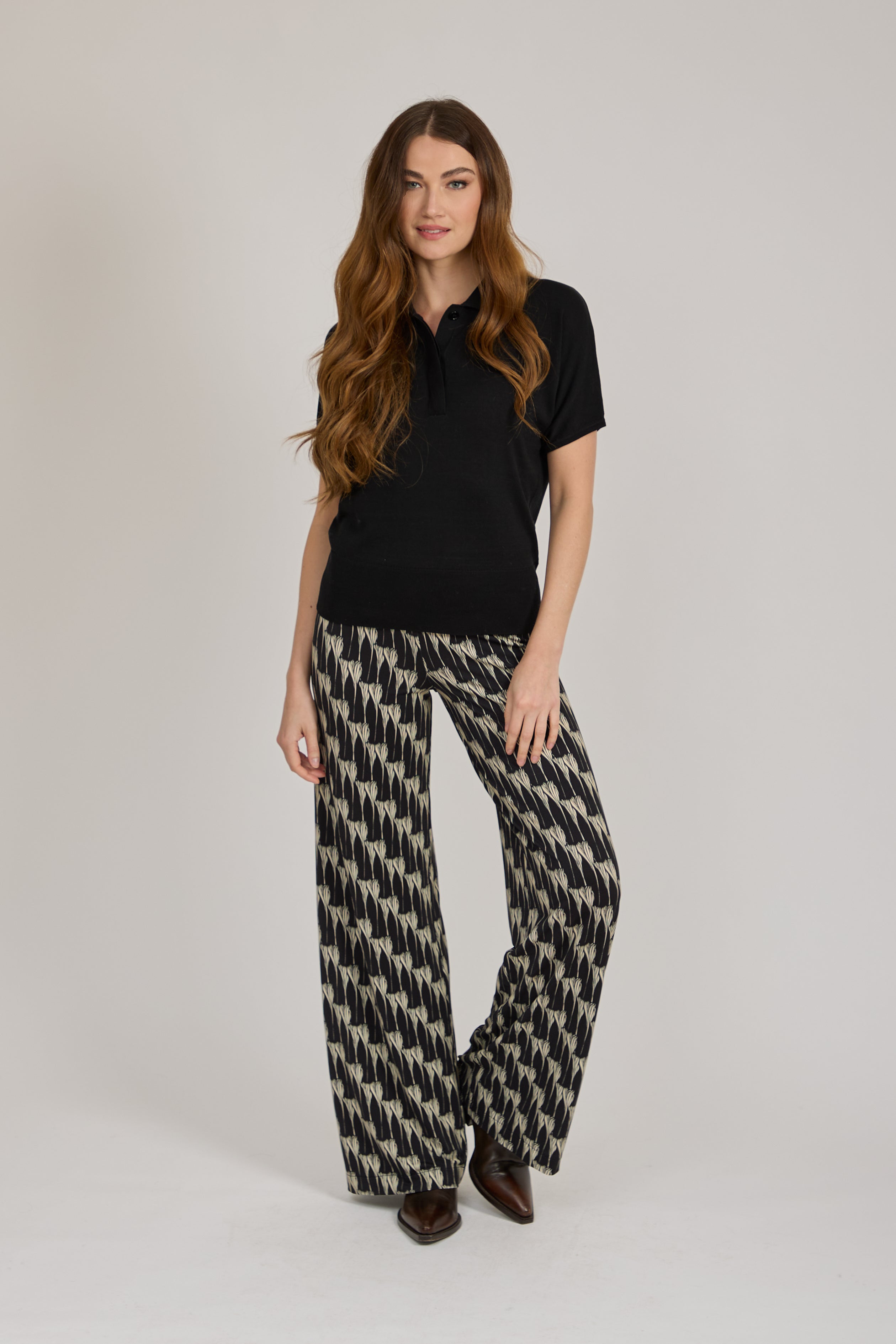 PRINTED TROUSERS-BLACK AND WHITE