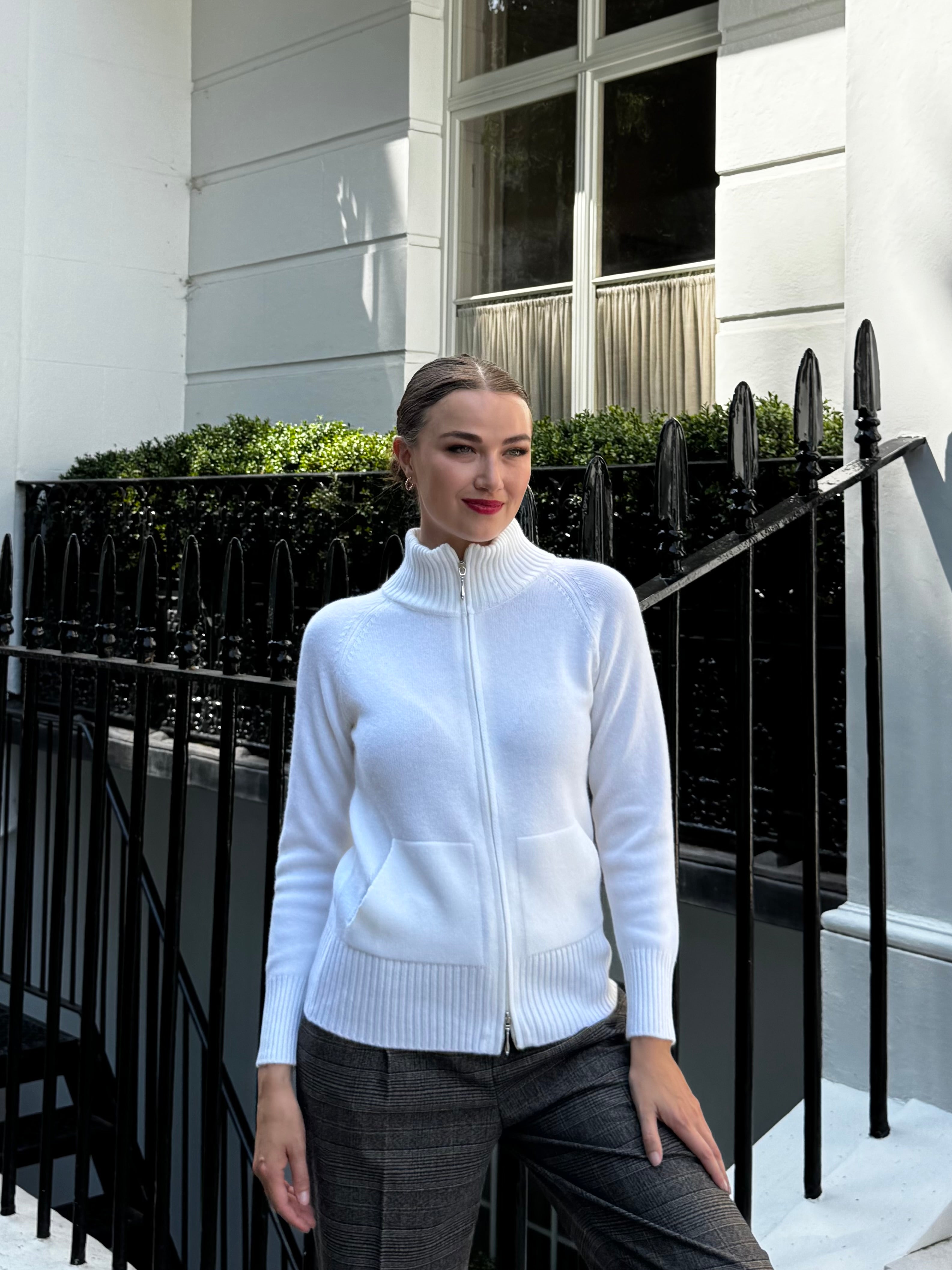 CASHMERE CARDIGAN-PANNA
