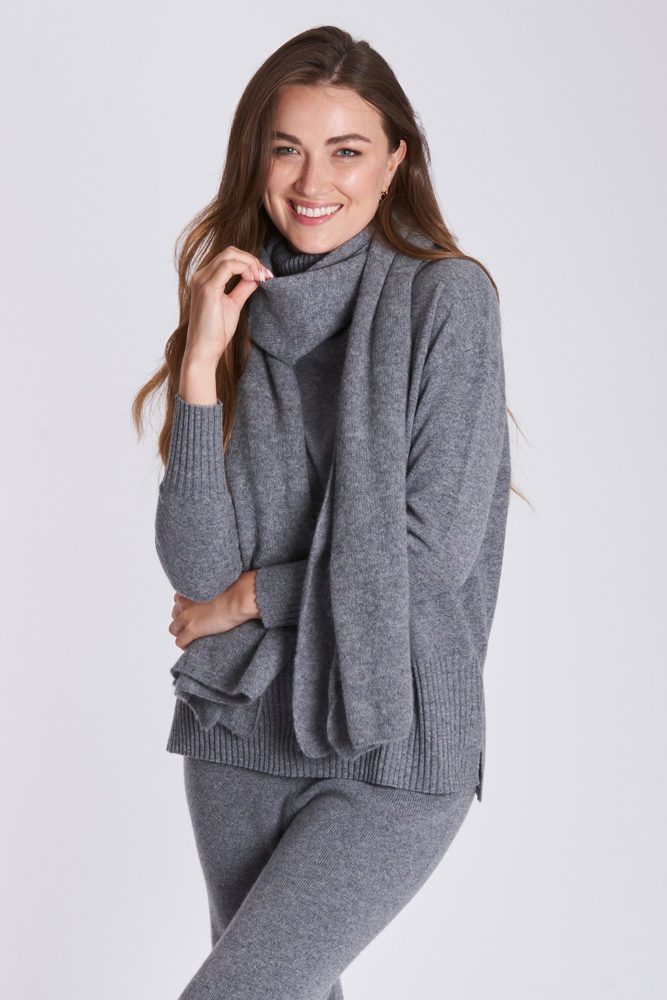 Pull col roulé oversize en cachemire