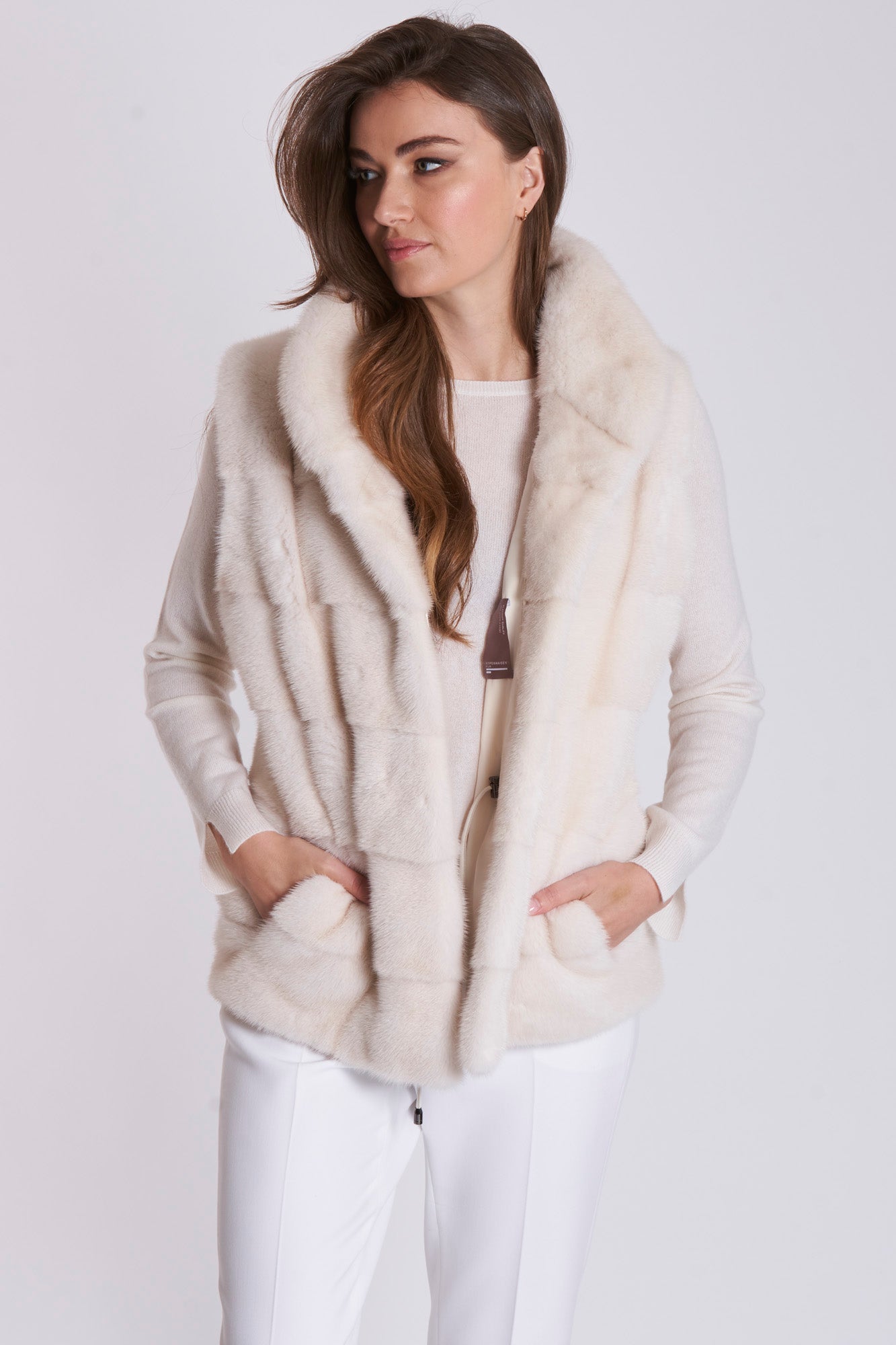 MINK VEST - PEARL