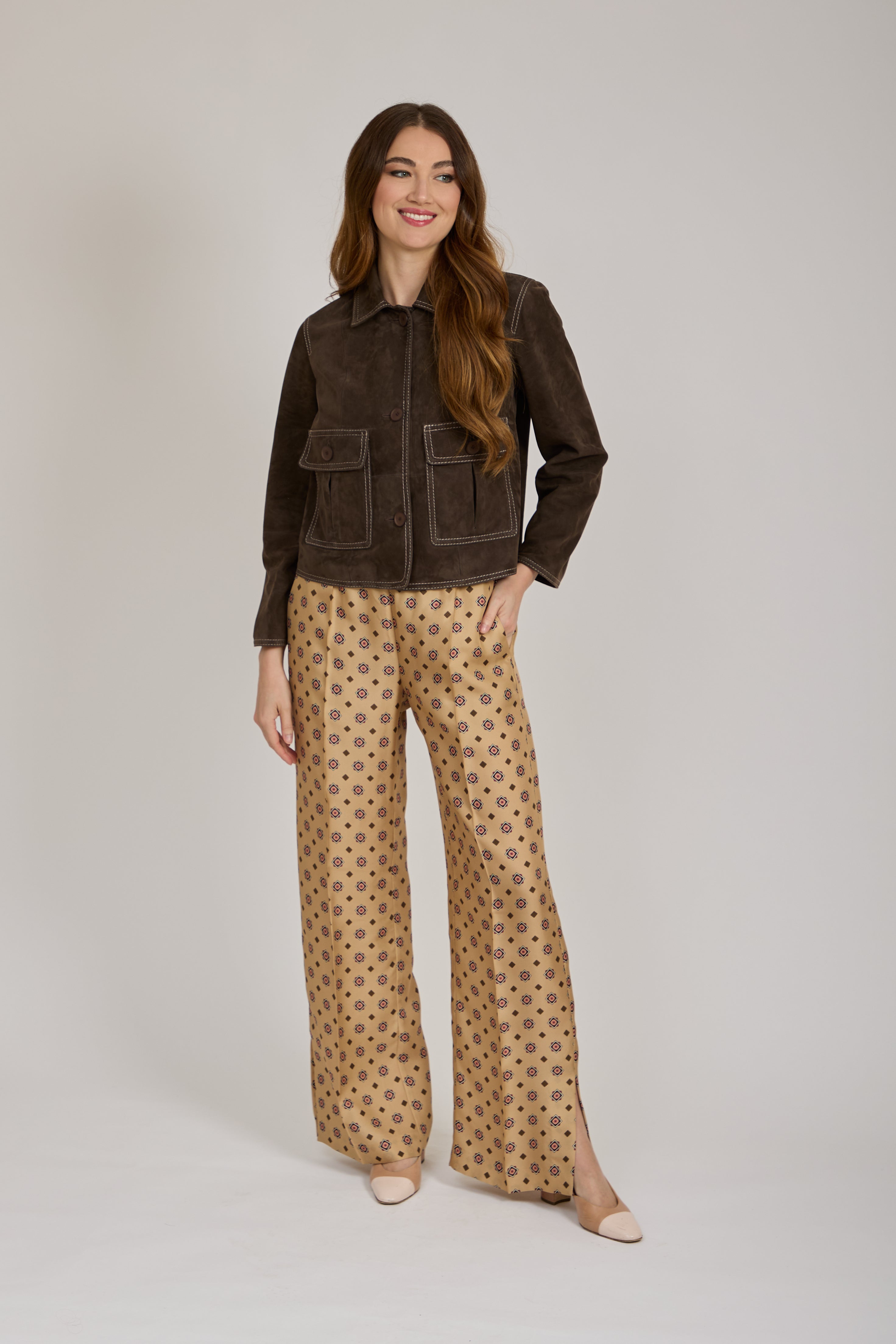 SILK PRINTED TROUSERS-NOCCIO