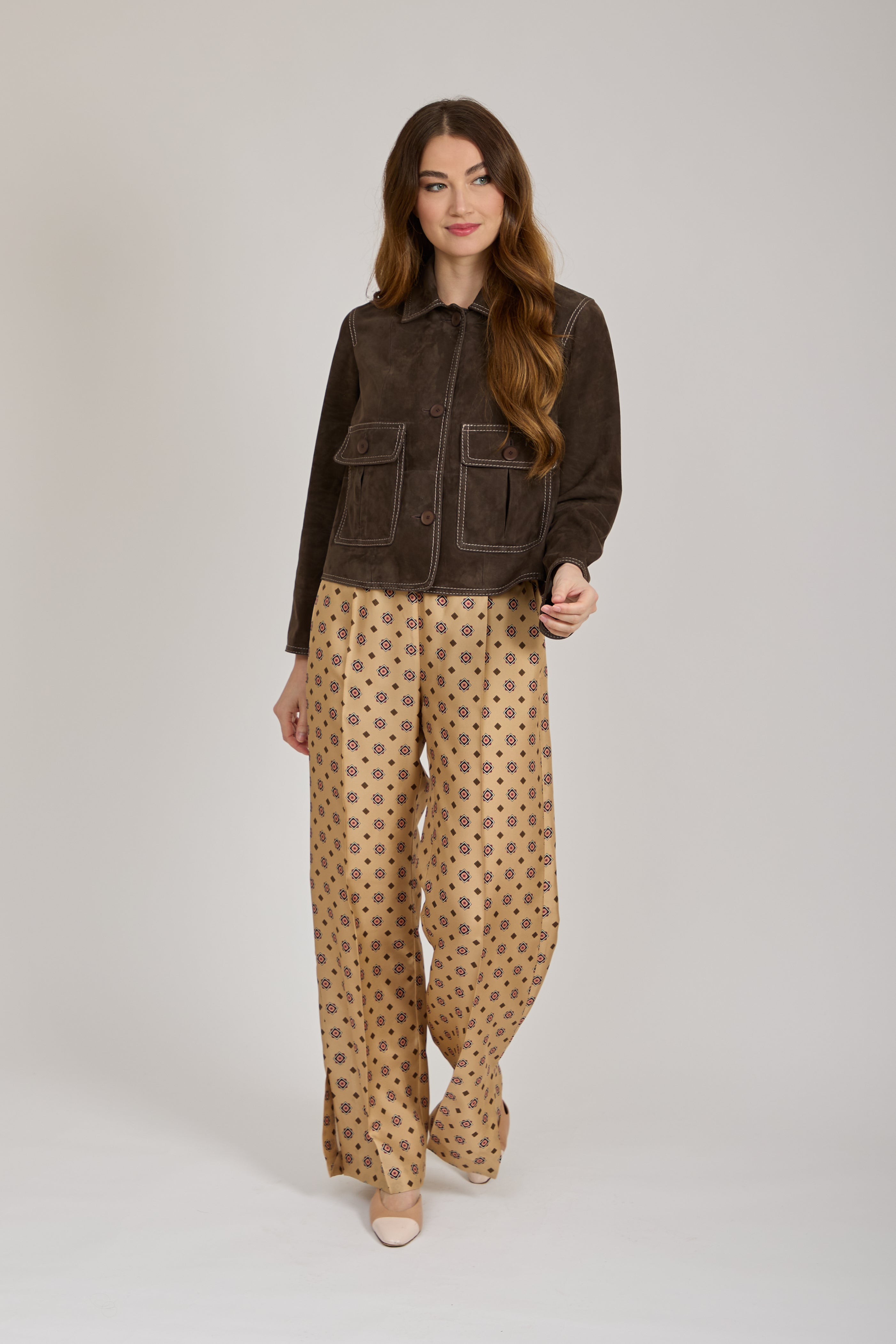 SILK PRINTED TROUSERS-NOCCIO