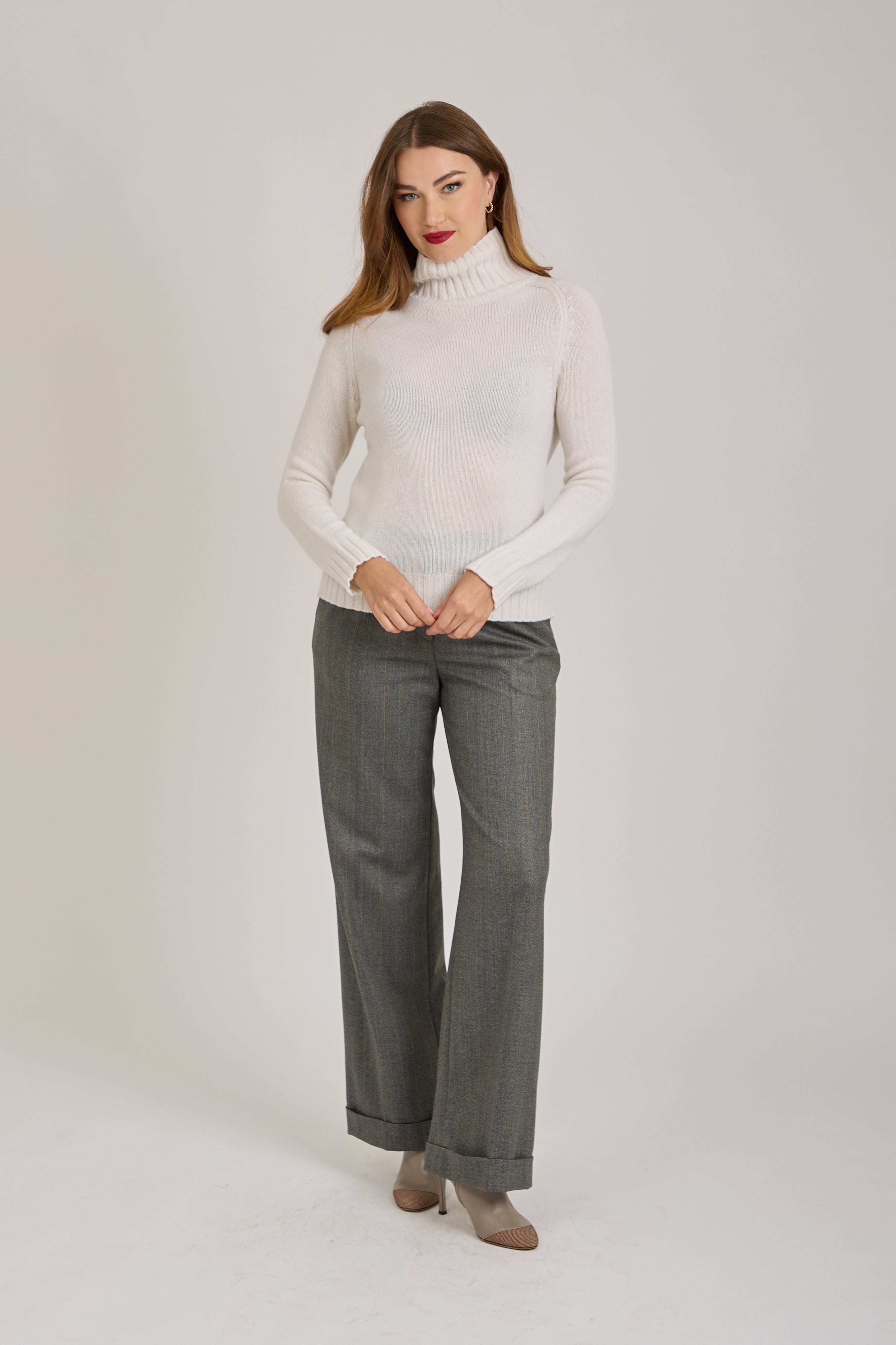 FLARE TROUSERS-GRIGIO