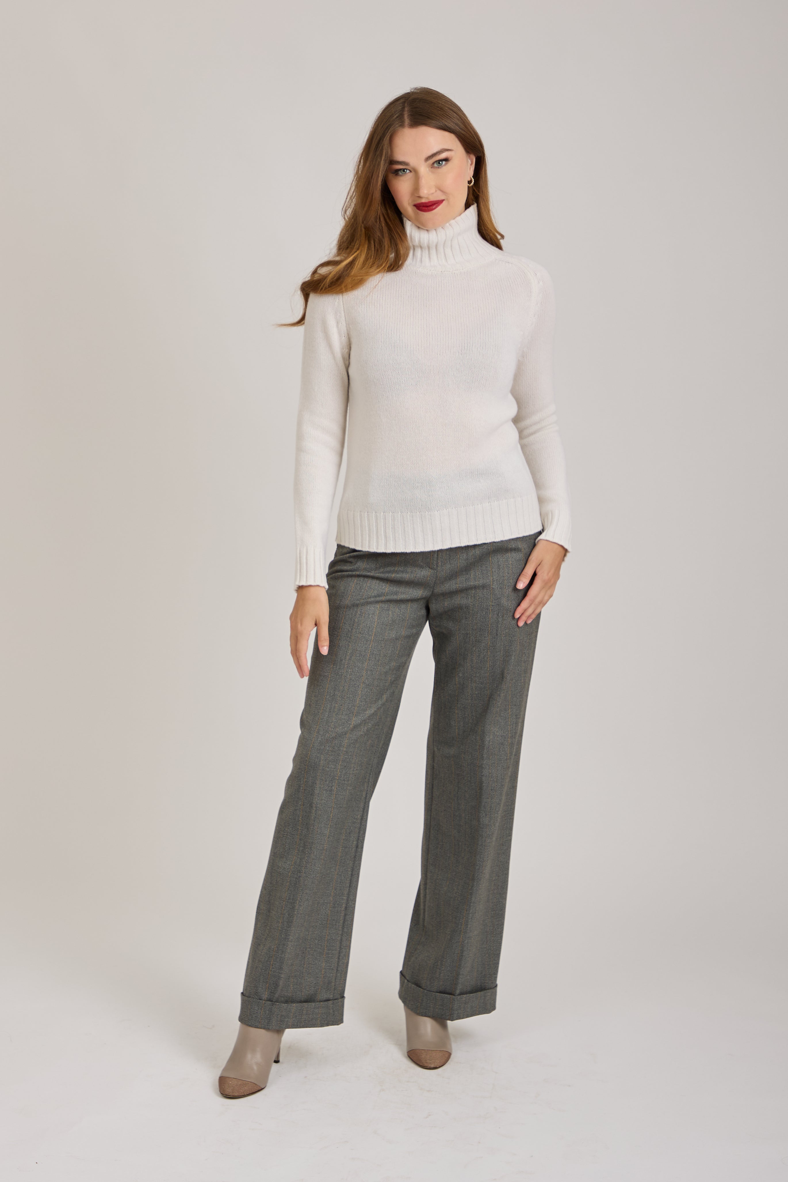 FLARE TROUSERS-GRIGIO
