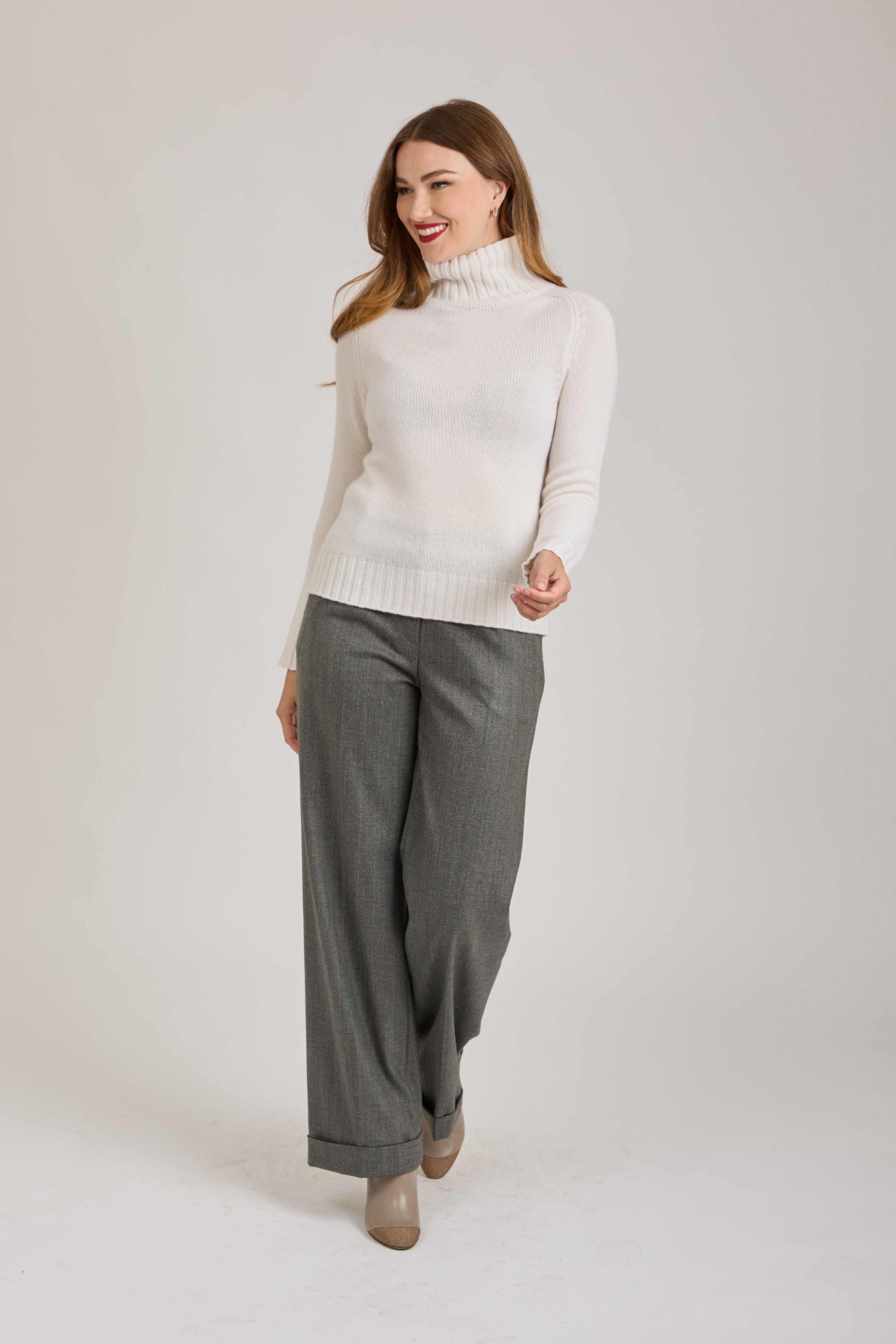 FLARE TROUSERS-GRIGIO