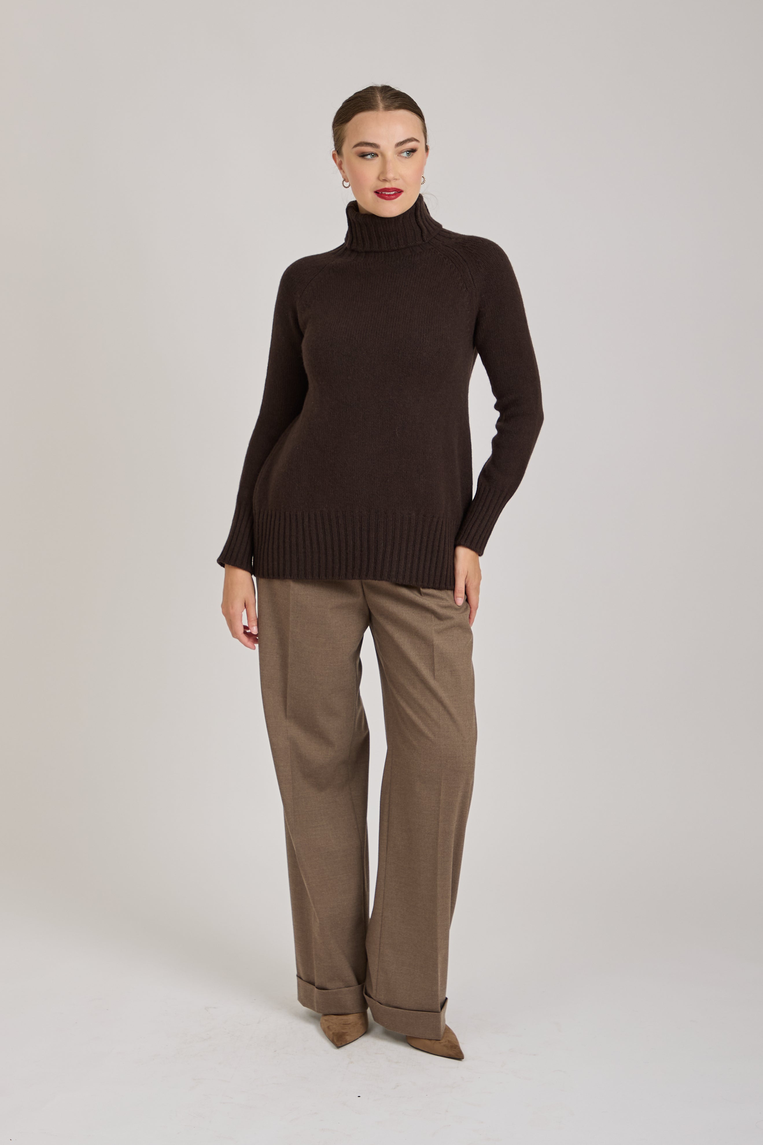 HIGH NECK JUMPER-CARRUBA