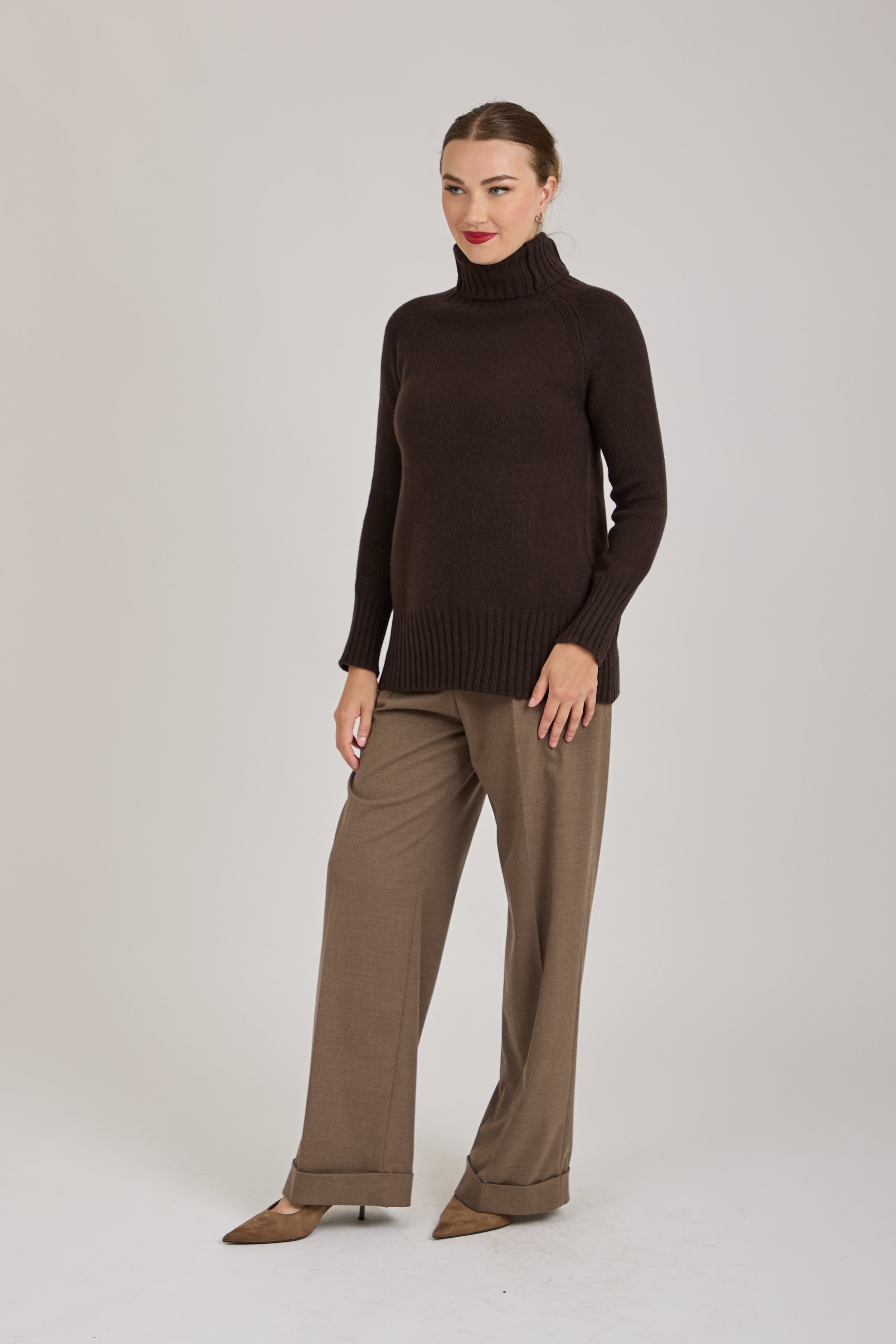 HIGH NECK JUMPER-CARRUBA