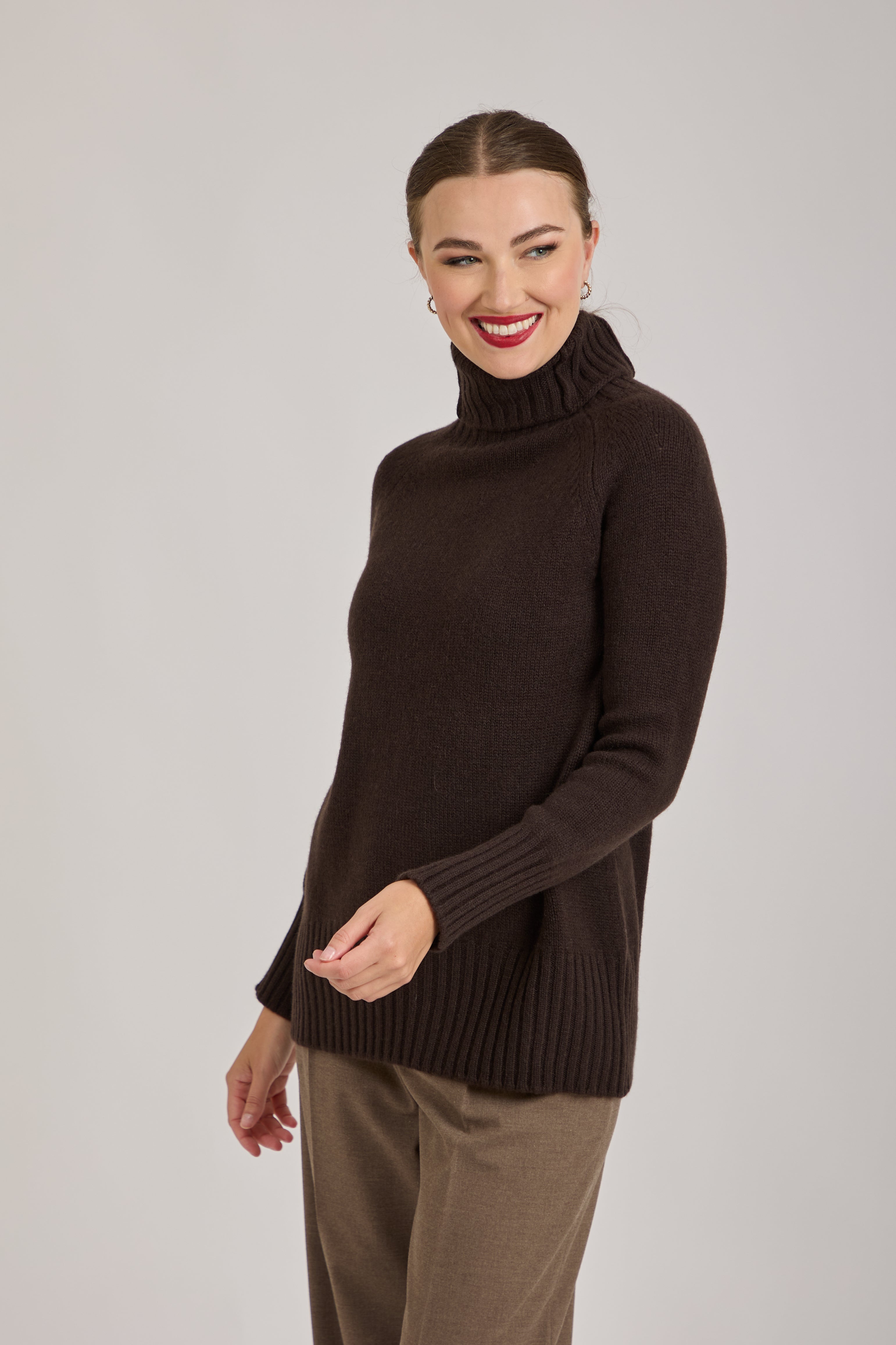 HIGH NECK JUMPER-CARRUBA