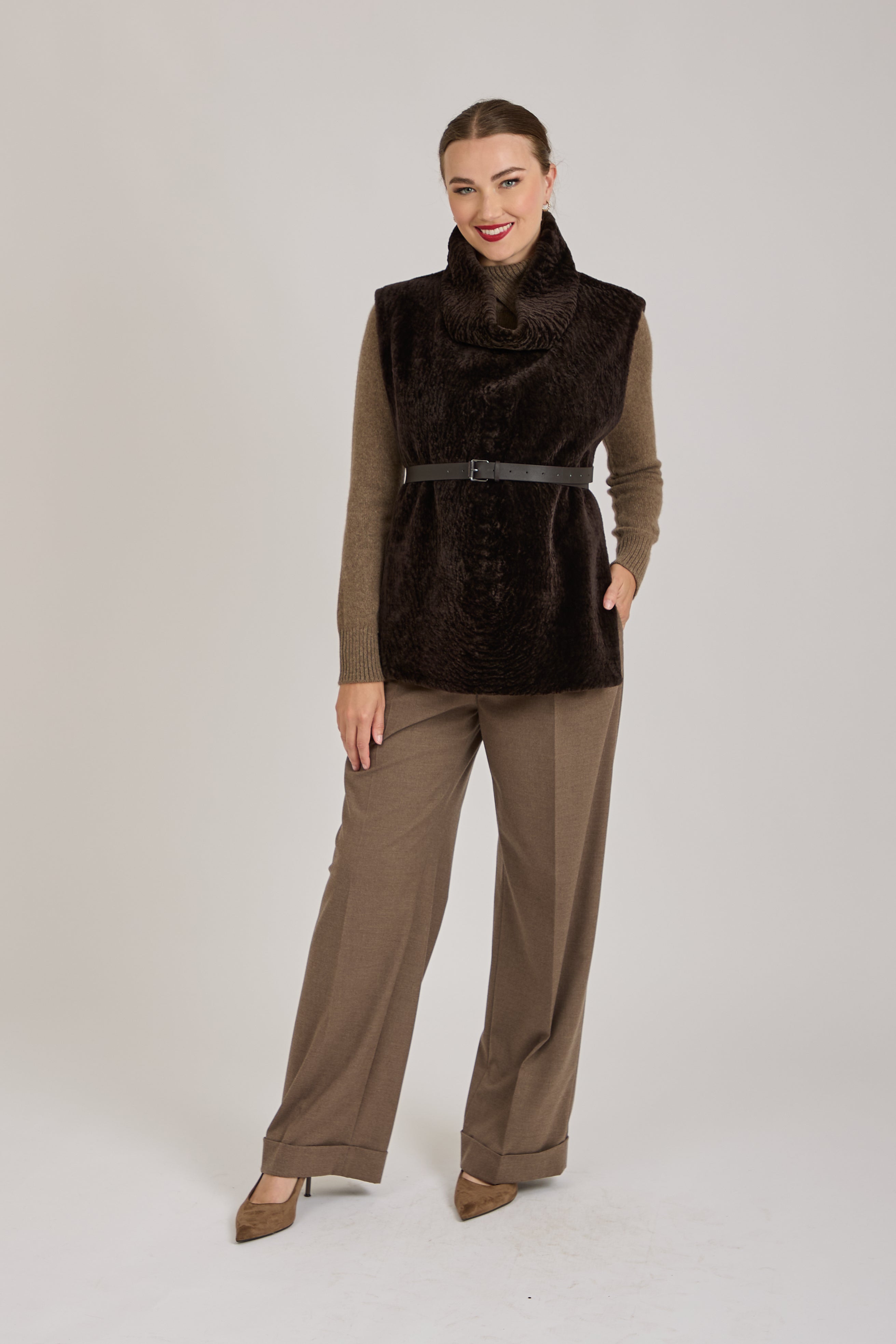 SHEARLING TOP-CARRUBA