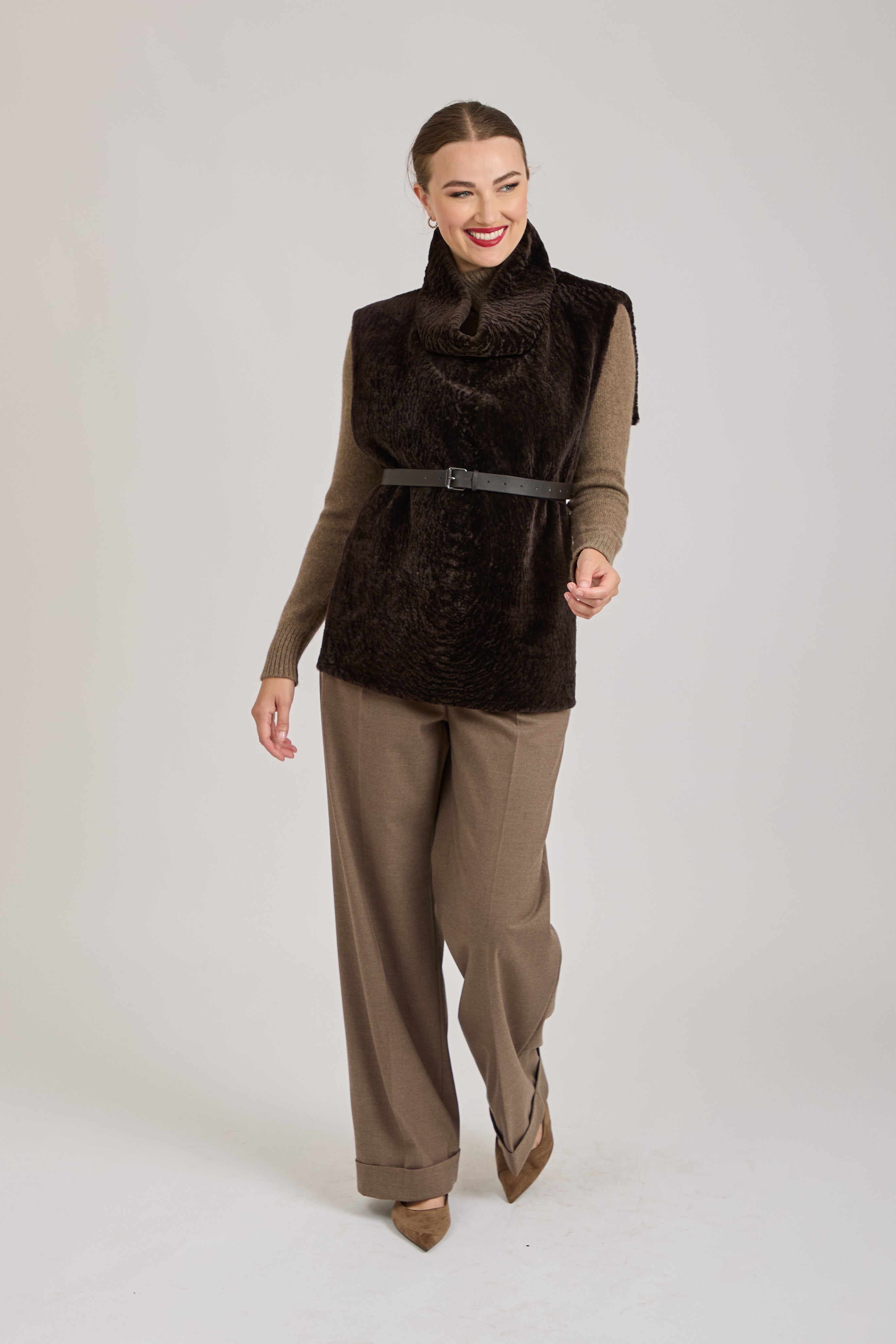 SHEARLING TOP-CARRUBA