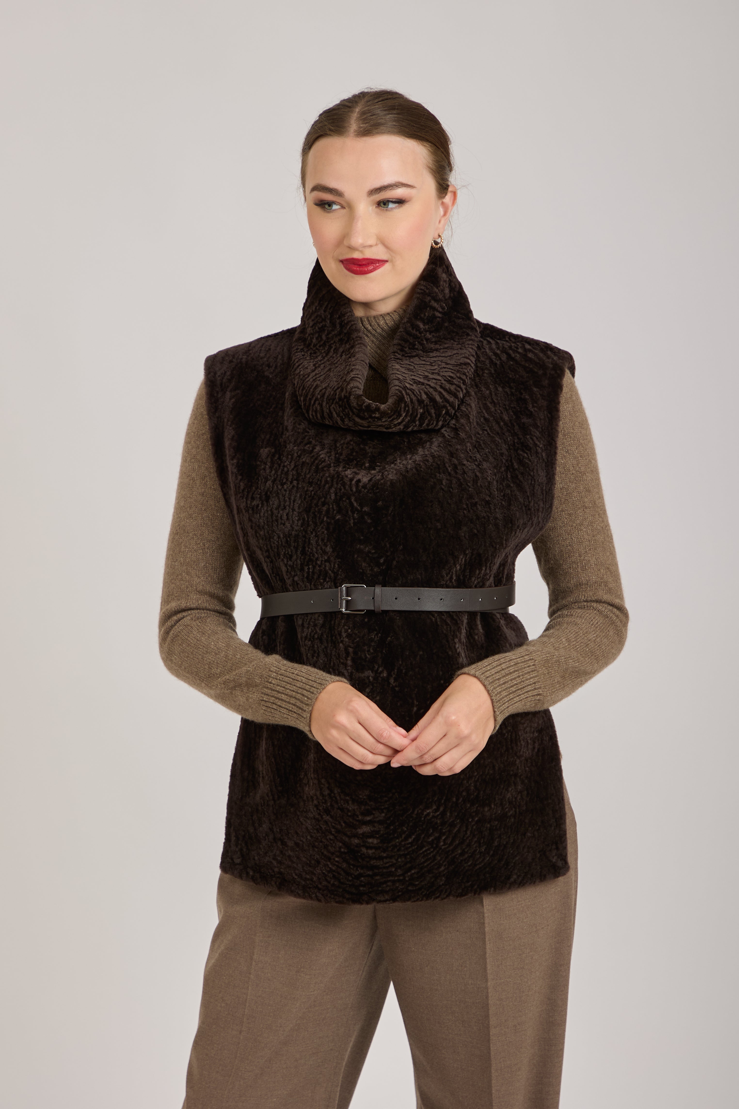 SHEARLING TOP-CARRUBA