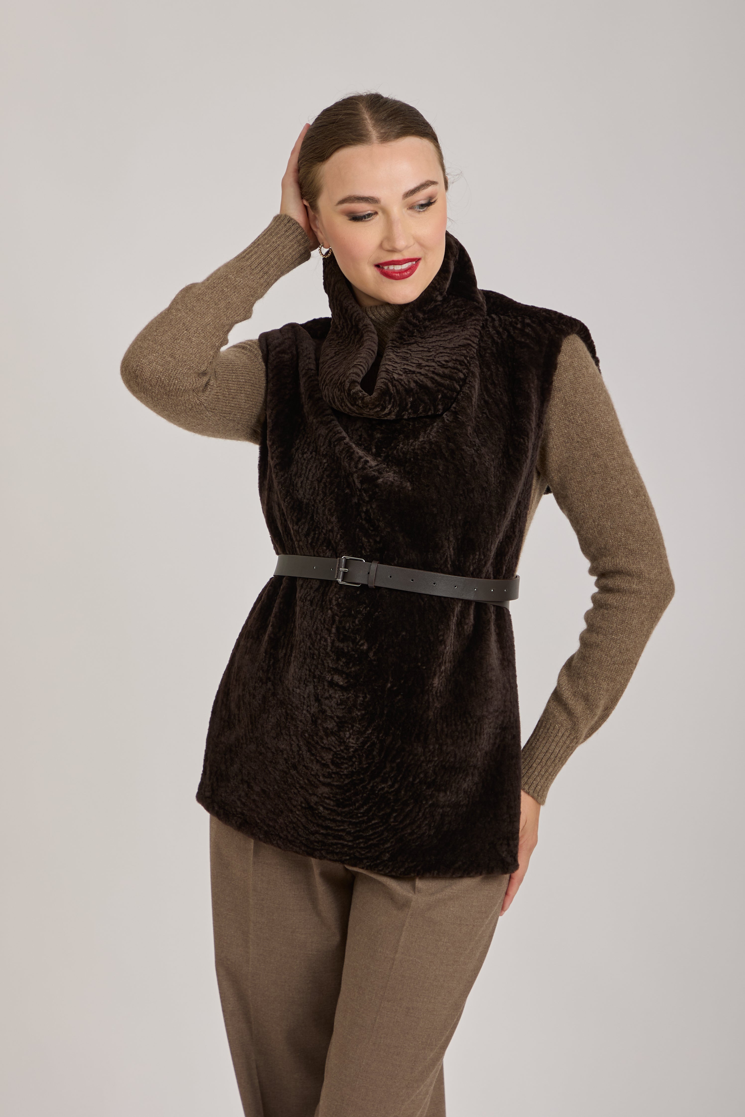 SHEARLING TOP-CARRUBA