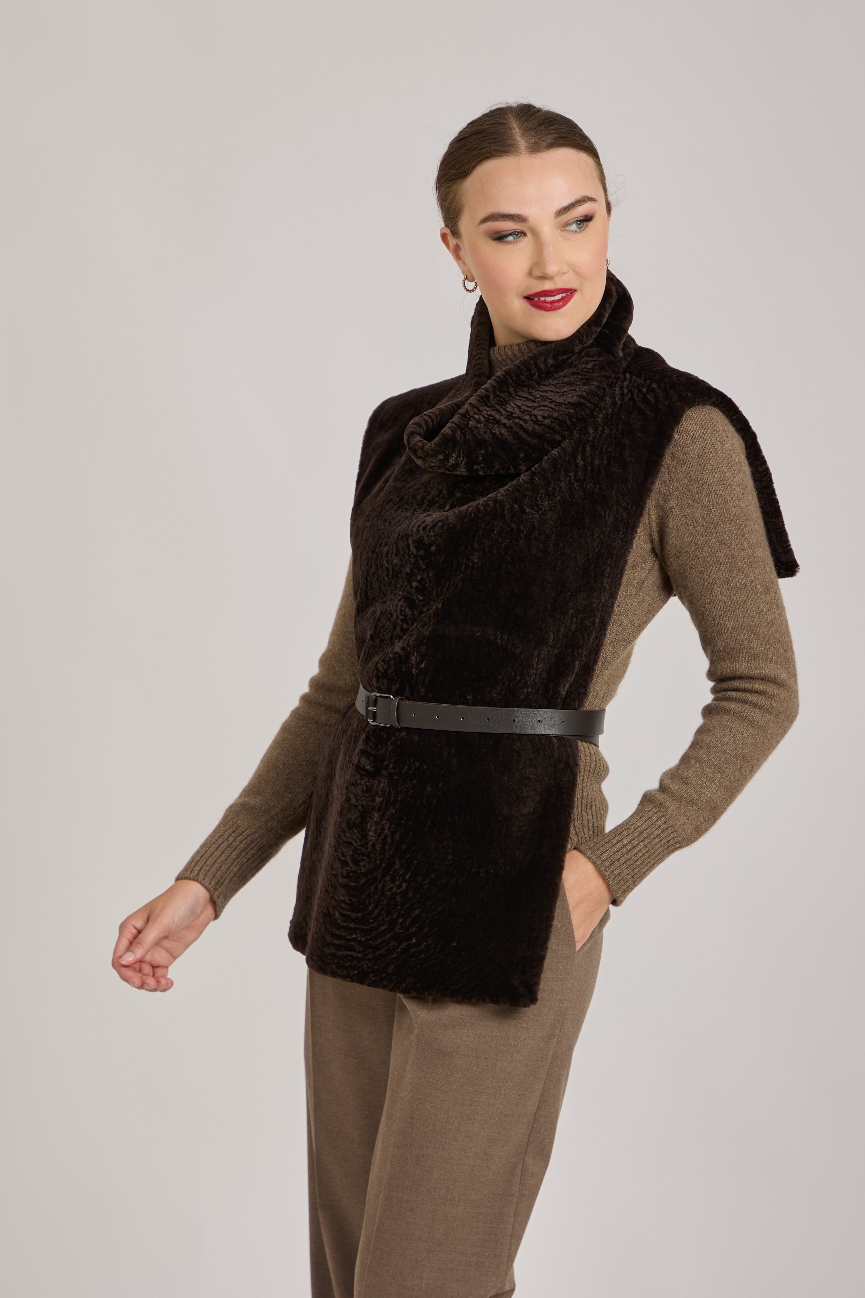 SHEARLING TOP-CARRUBA