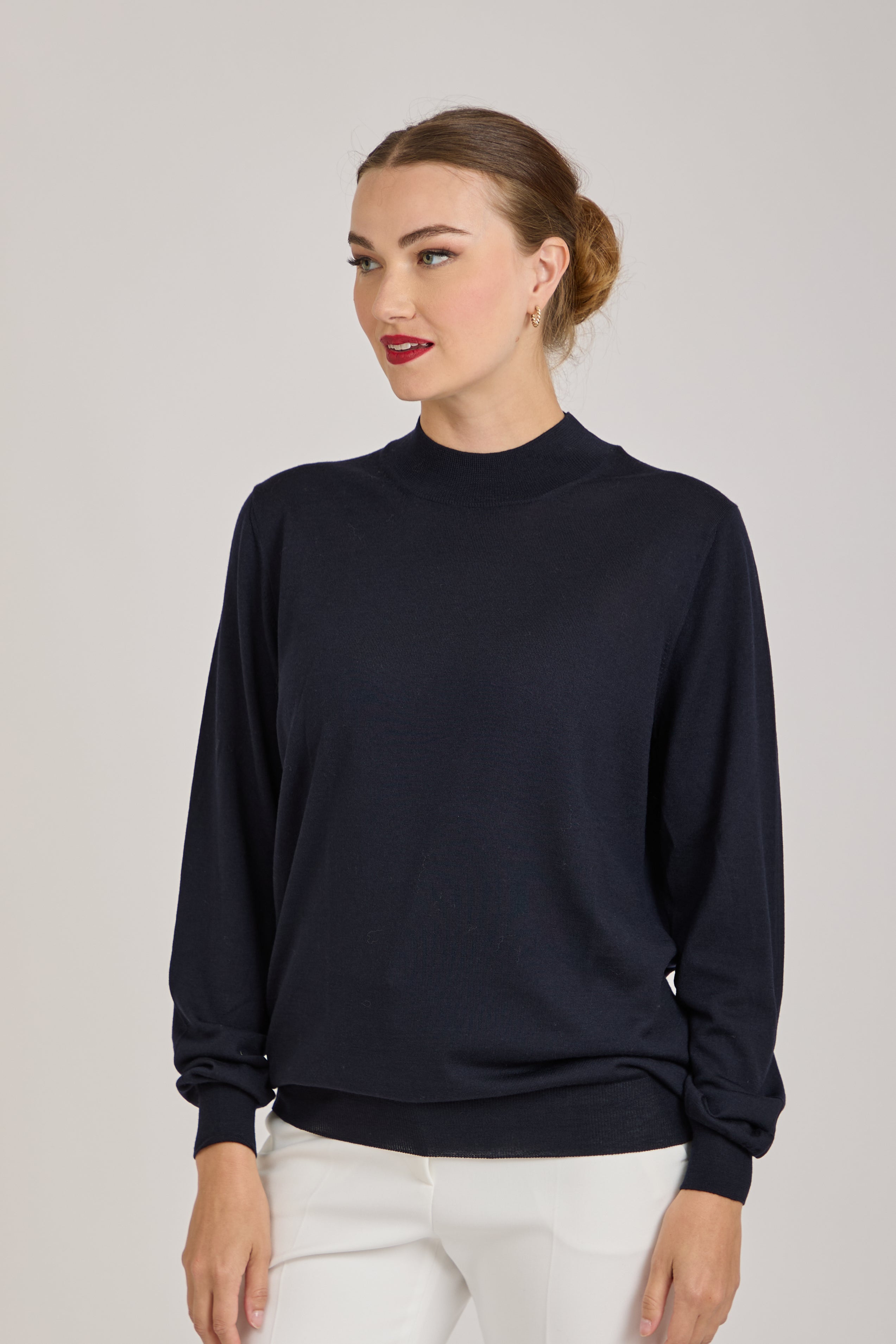 CREW NECK JUMPER-NAVY