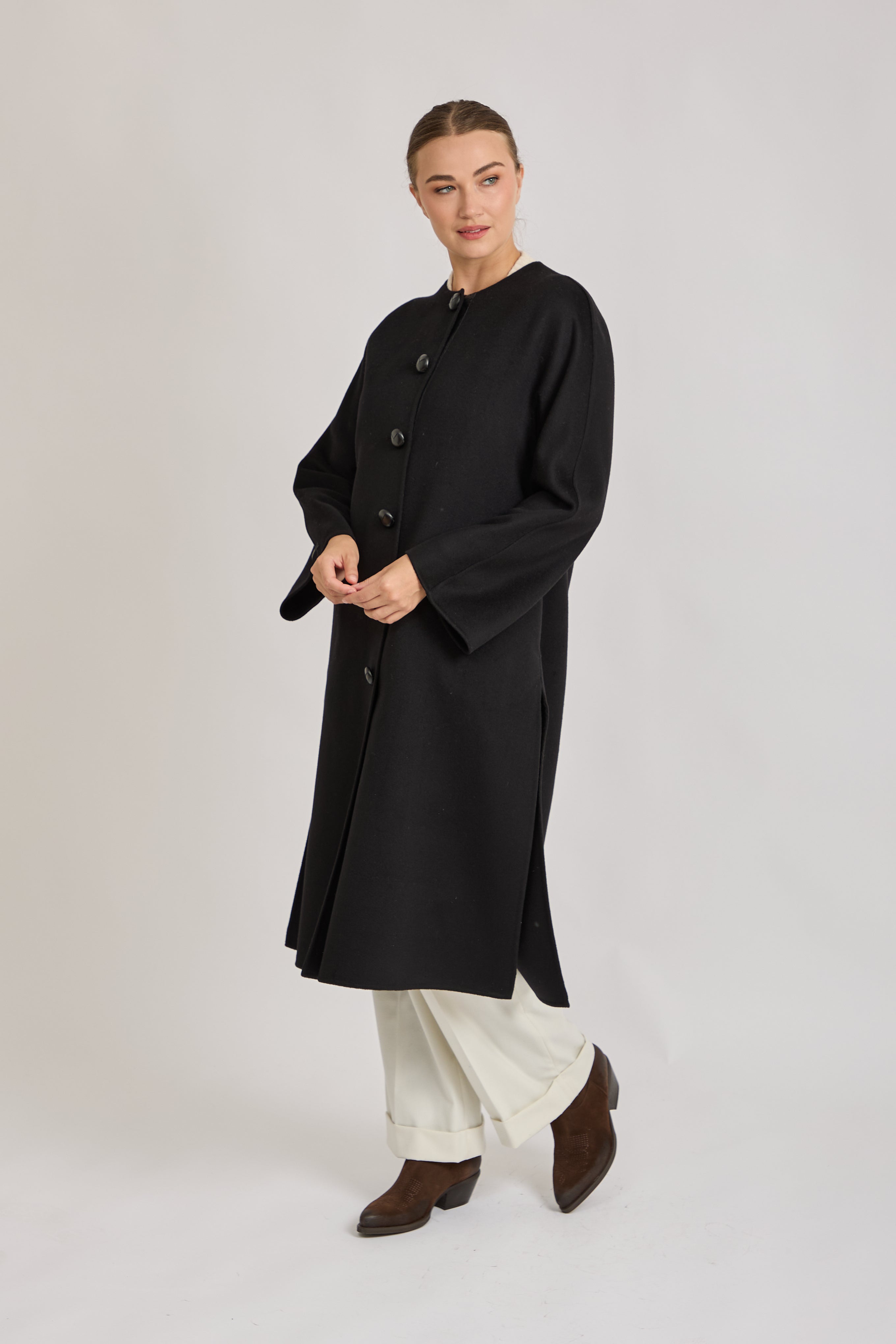 LONG COAT- BLACK