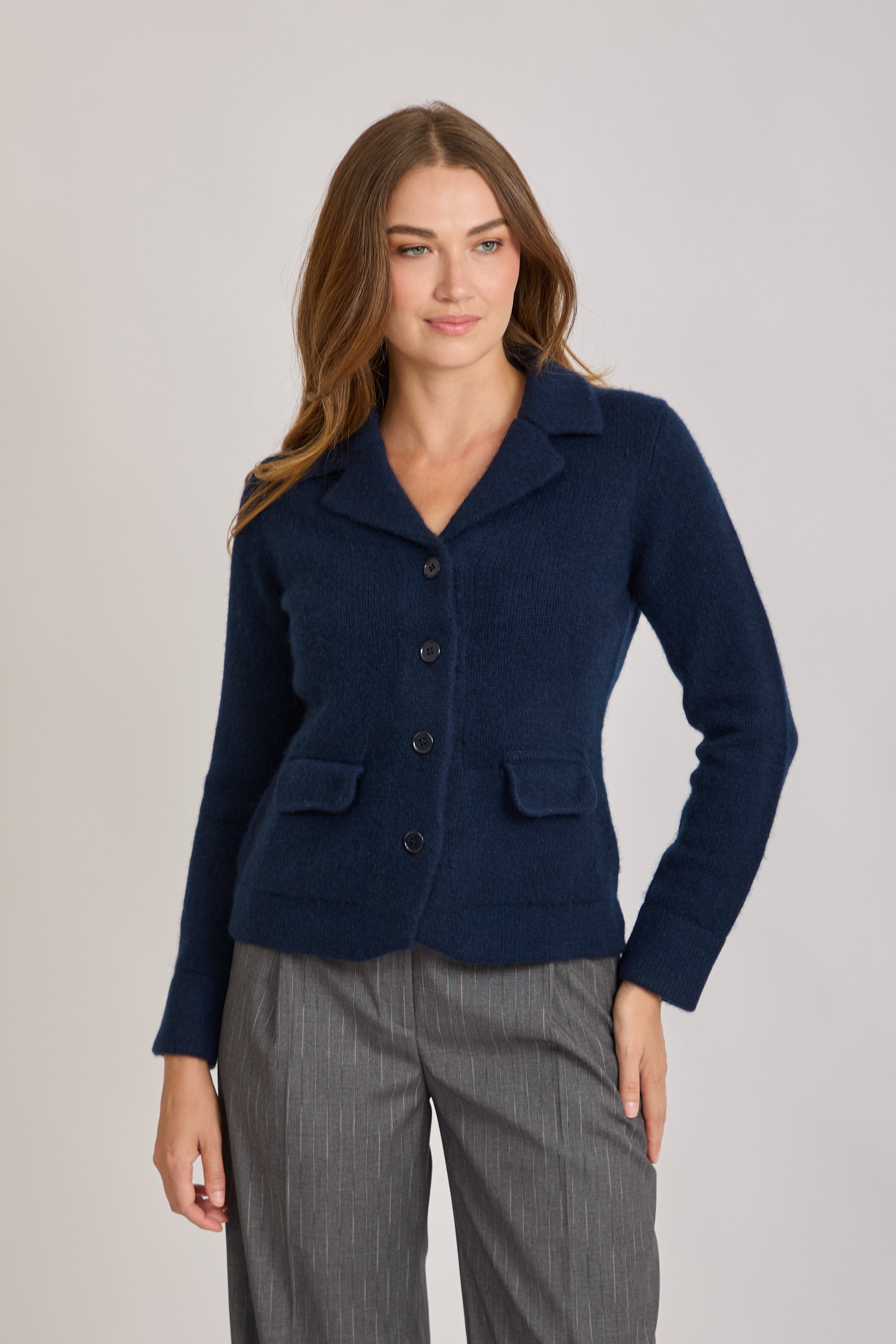 CASHMERE JACKET-NAVY