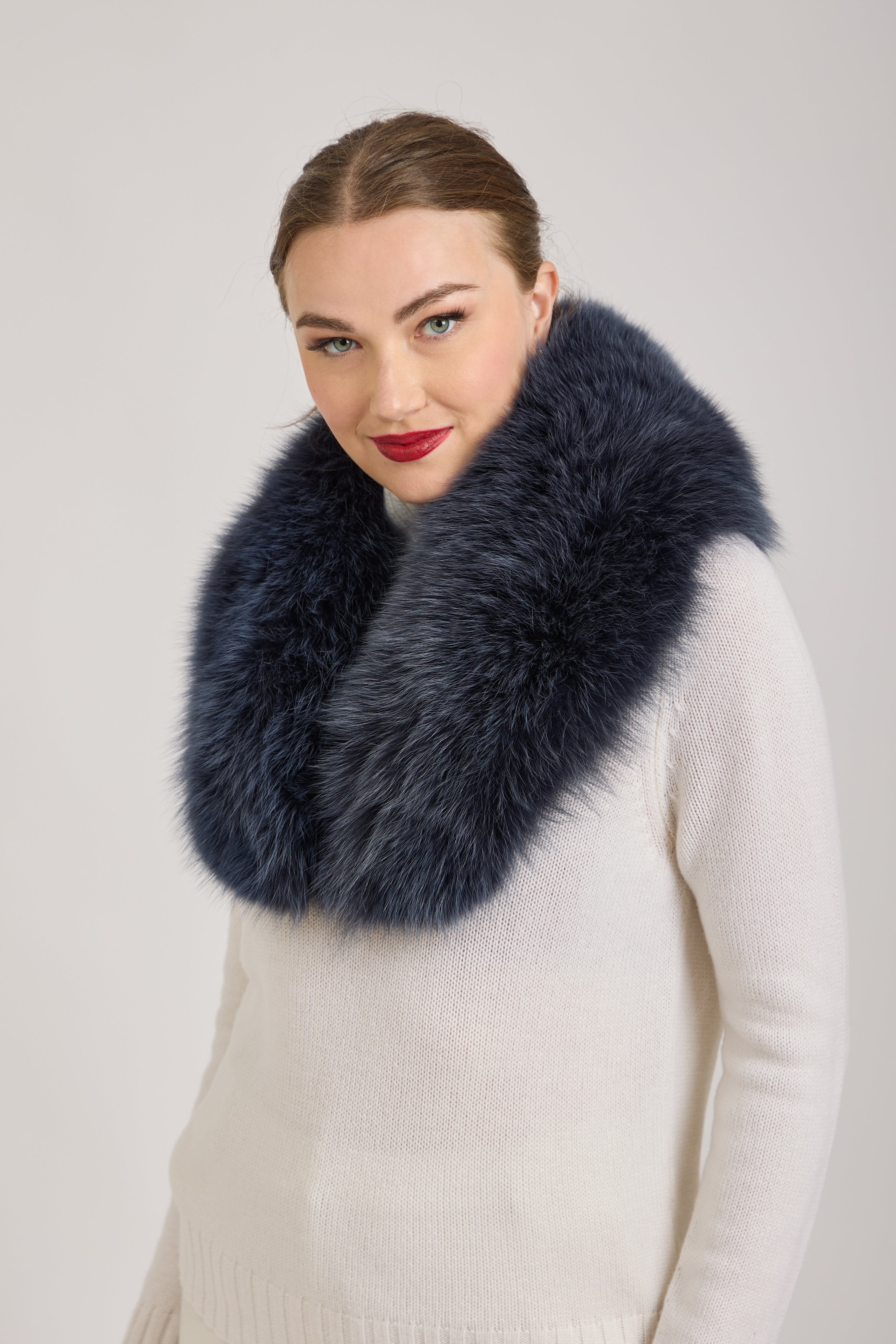 FOX COLLAR-BLUE