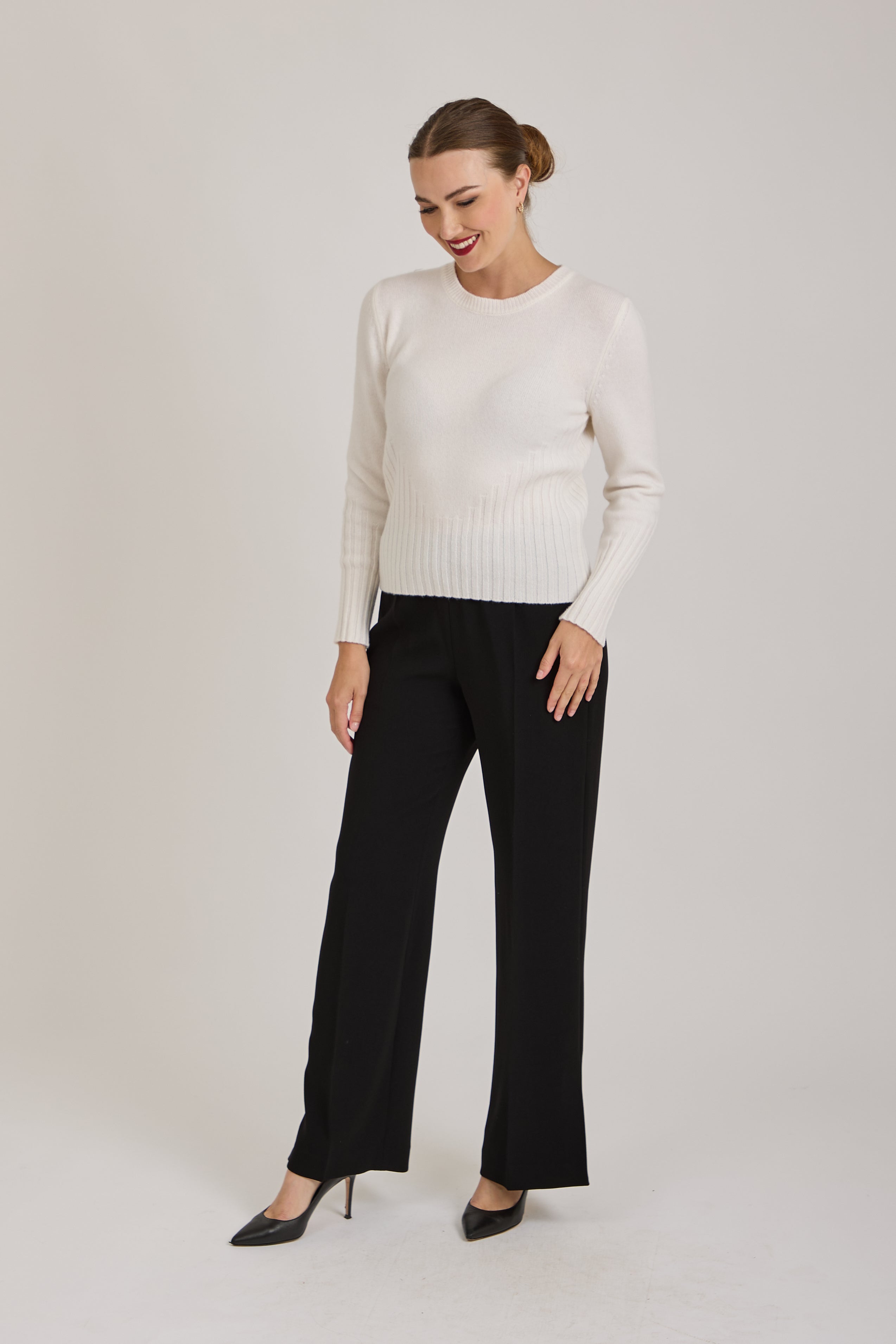 CREPE TROUSERS-BLACK