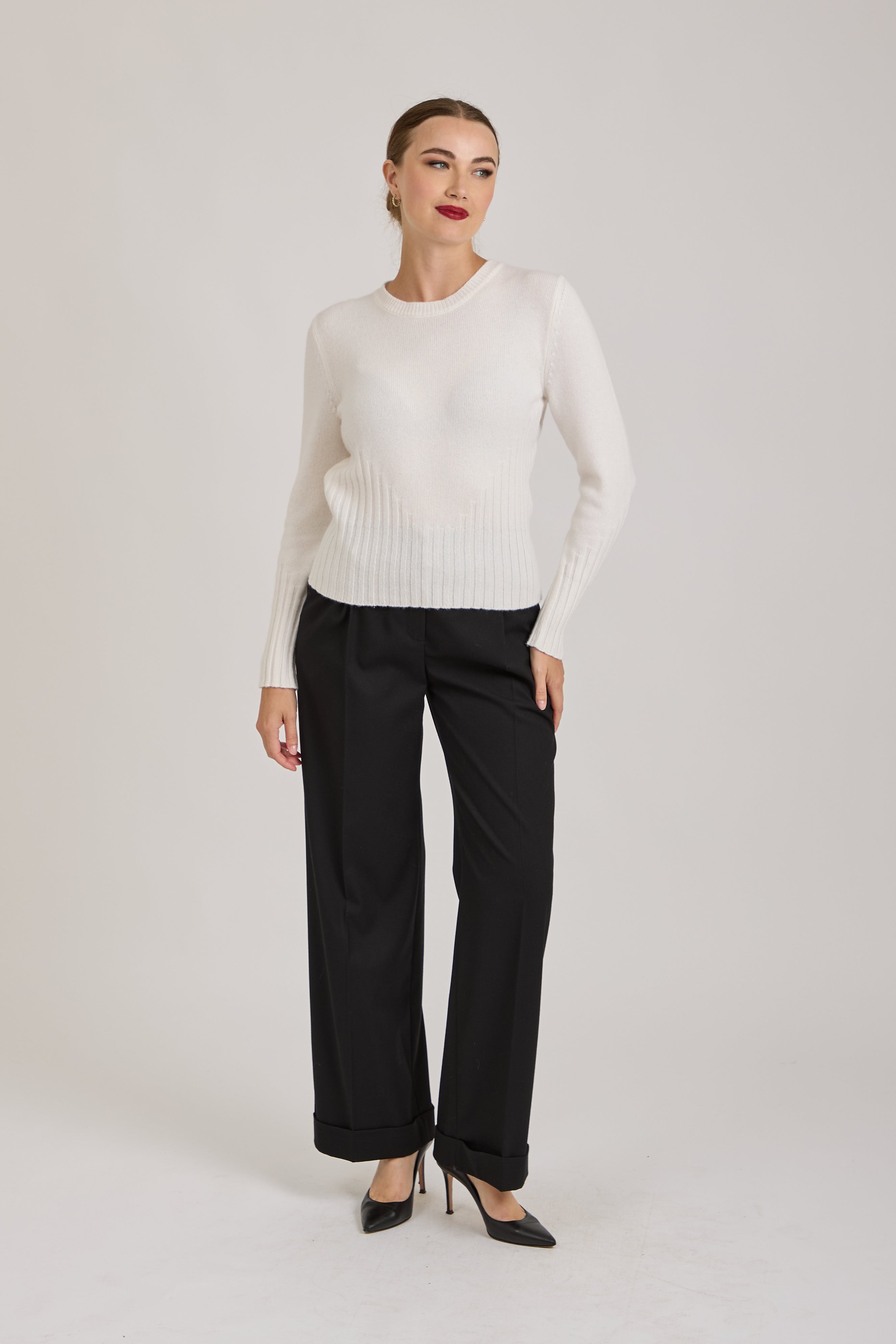FLARE TROUSERS-NERO