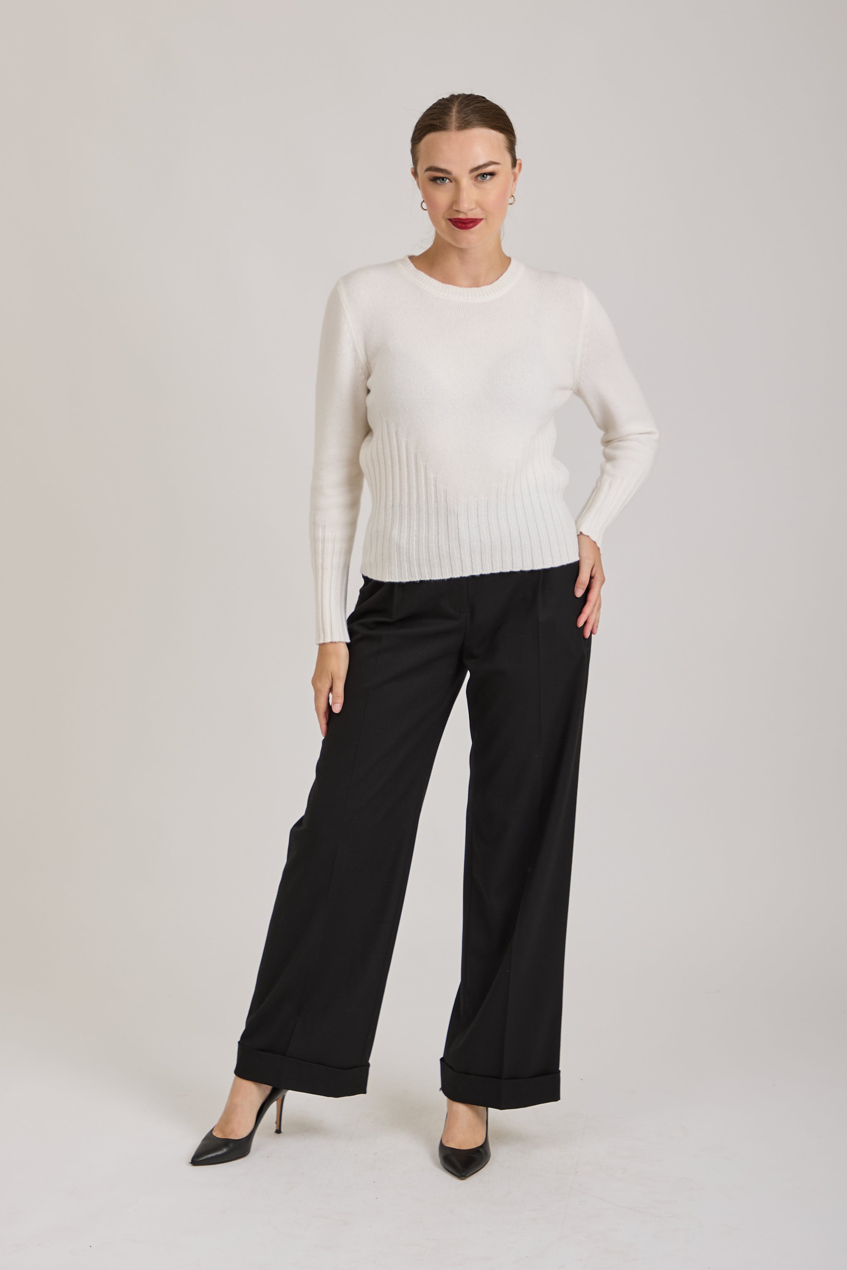 FLARE TROUSERS-NERO
