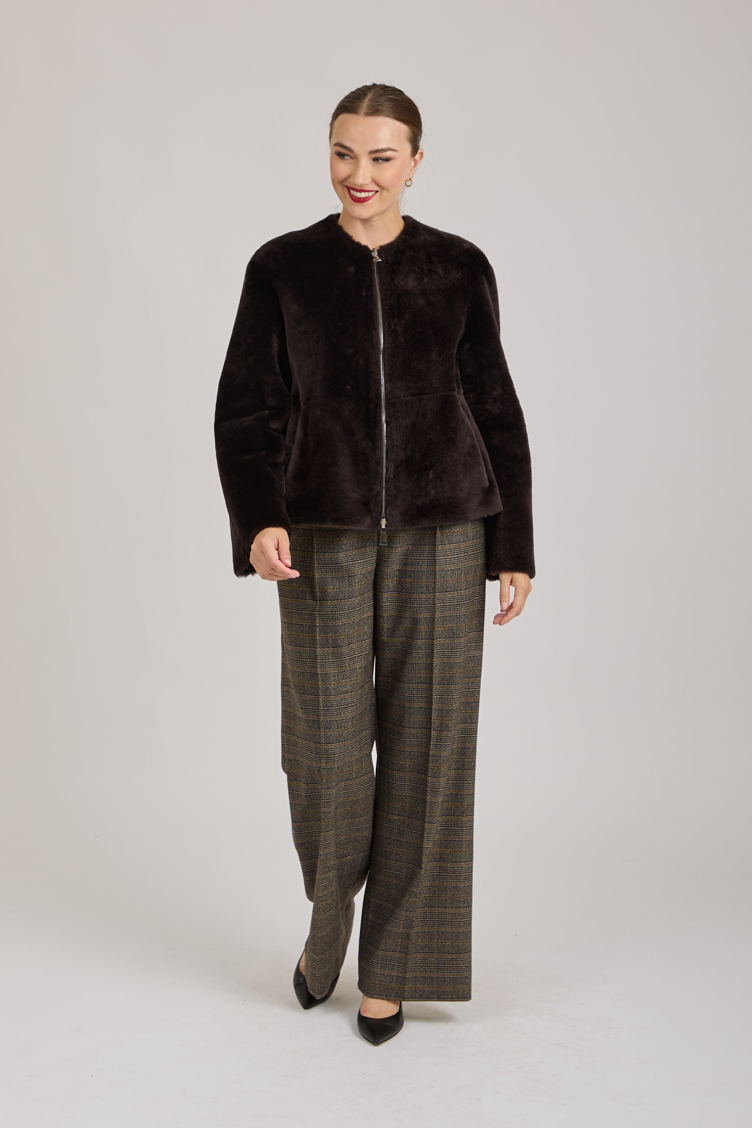 WIDE LEG TROUSERS- FONDENTE