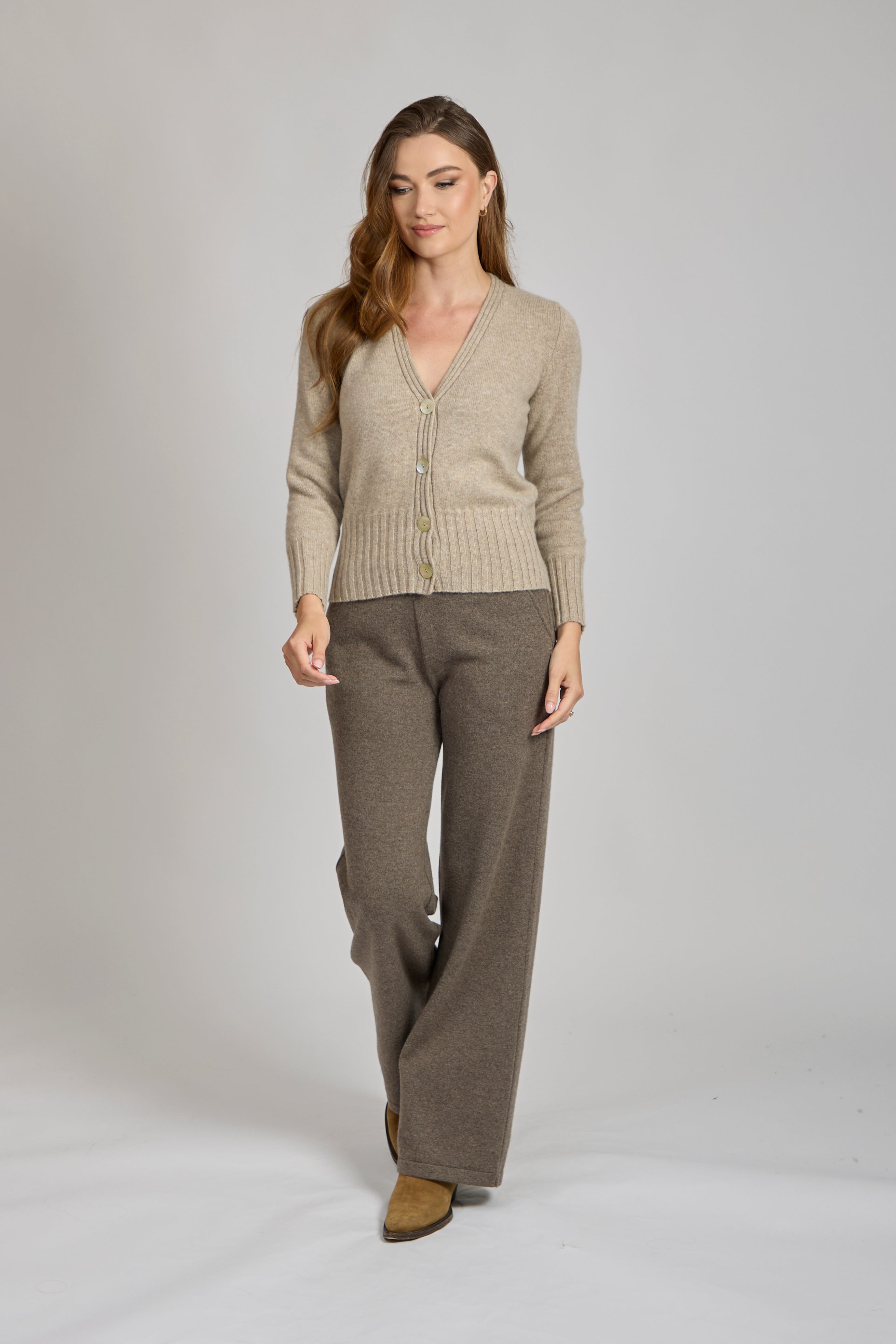 Cardigan en maille cachemire Nocciola