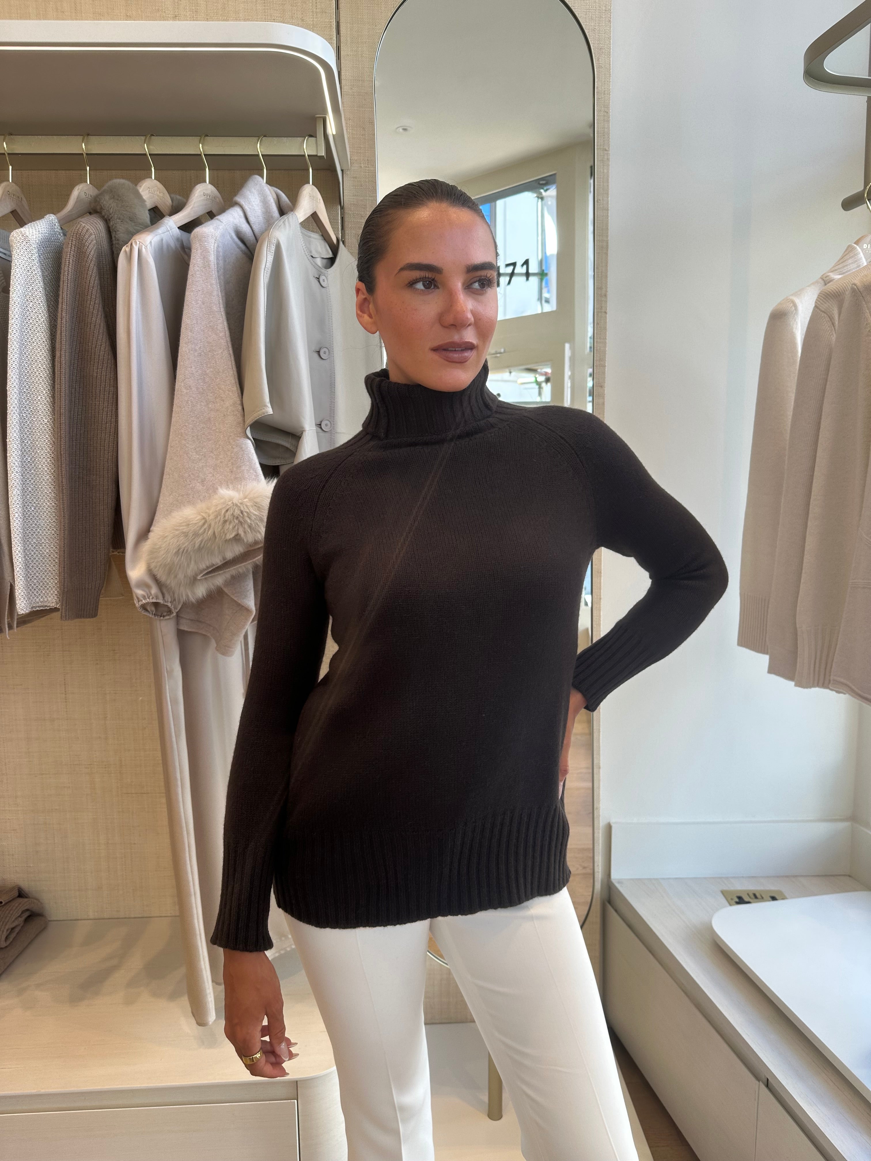 HIGH NECK JUMPER-CARRUBA