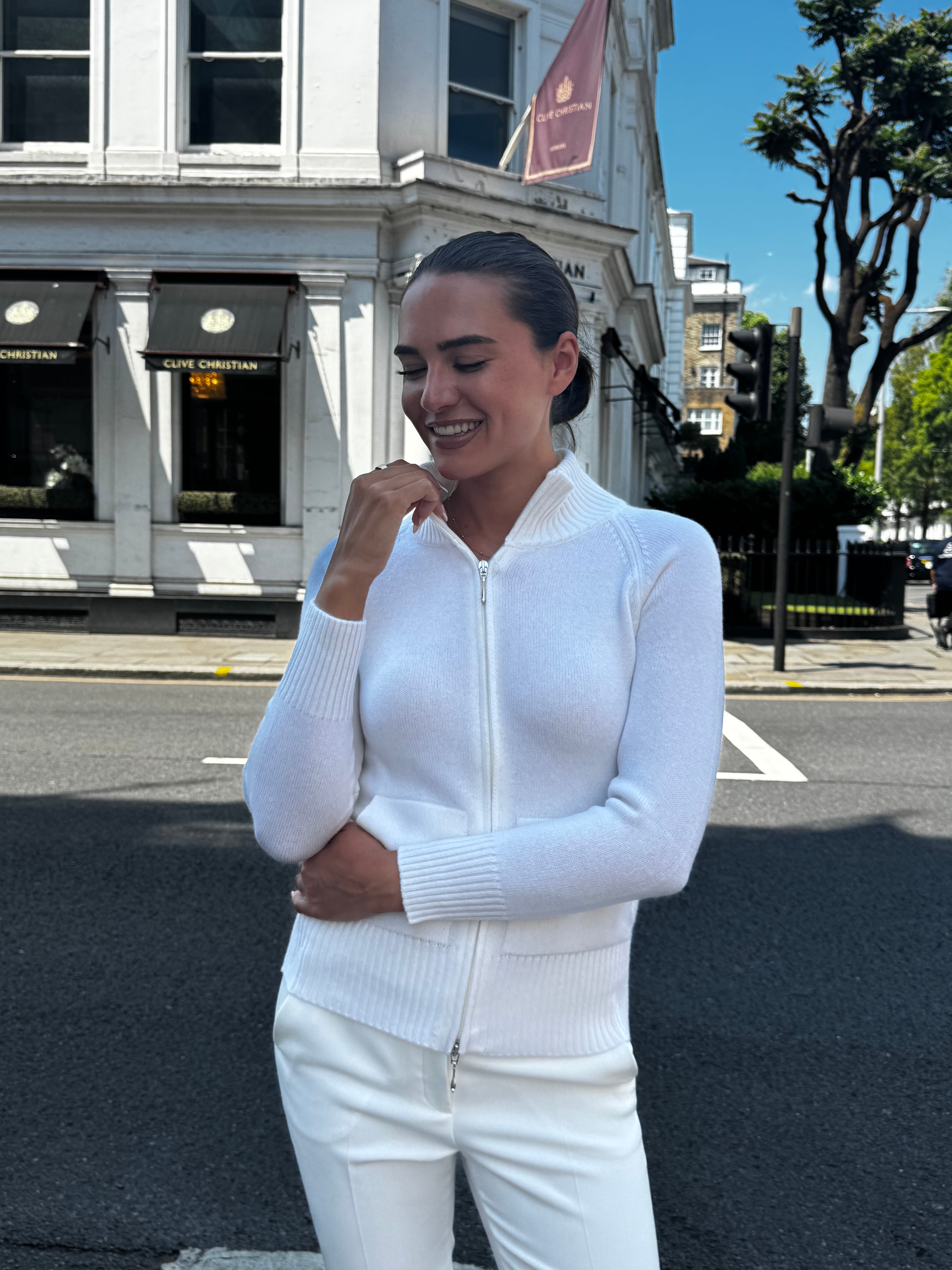 CASHMERE CARDIGAN-PANNA