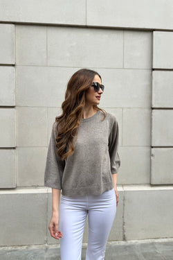 CASHMERE JUMPER-TAUPE