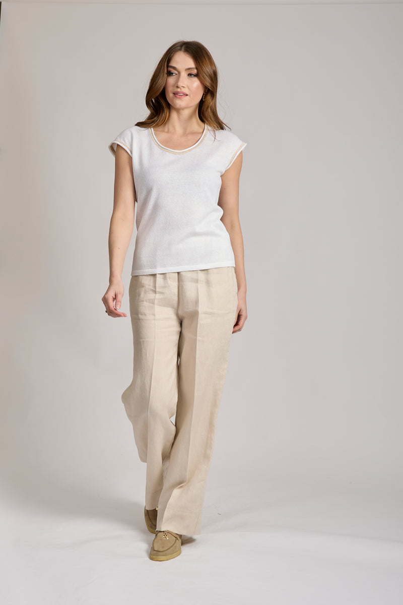 LINEN TROUSERS - BEIGE