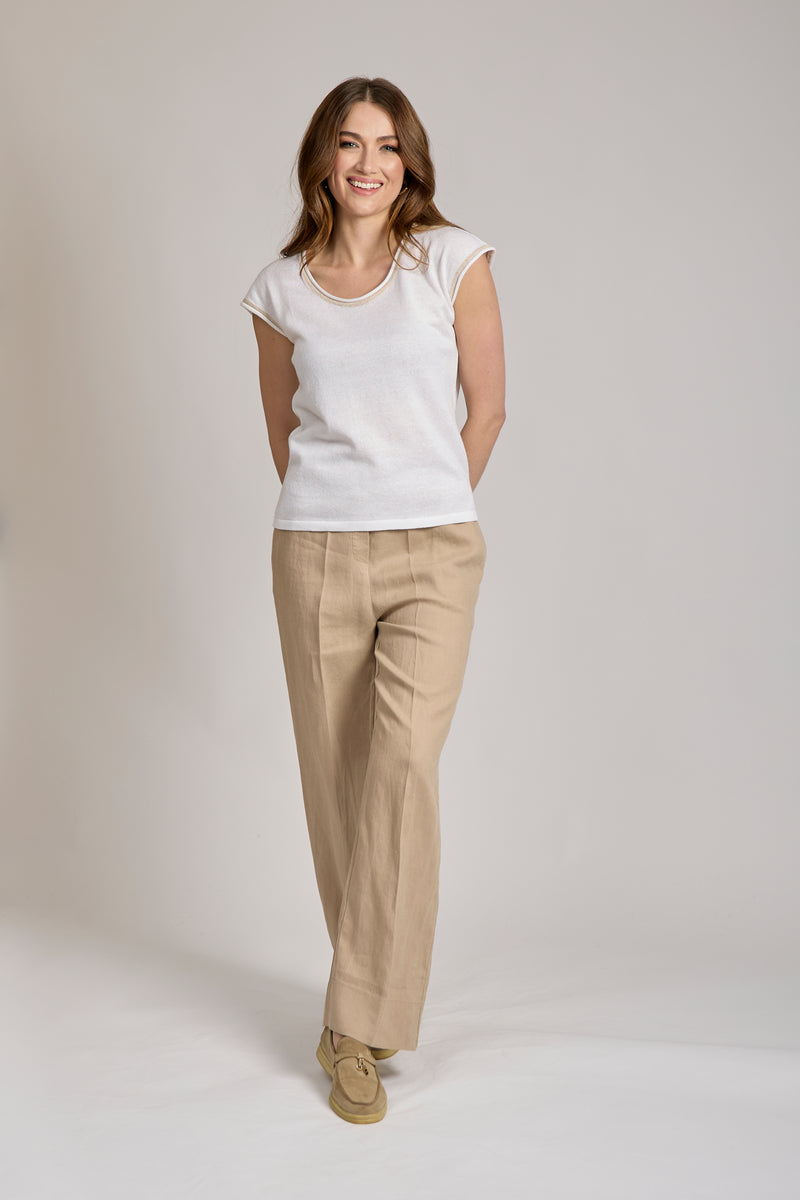 LINEN TROUSERS - DESERTO