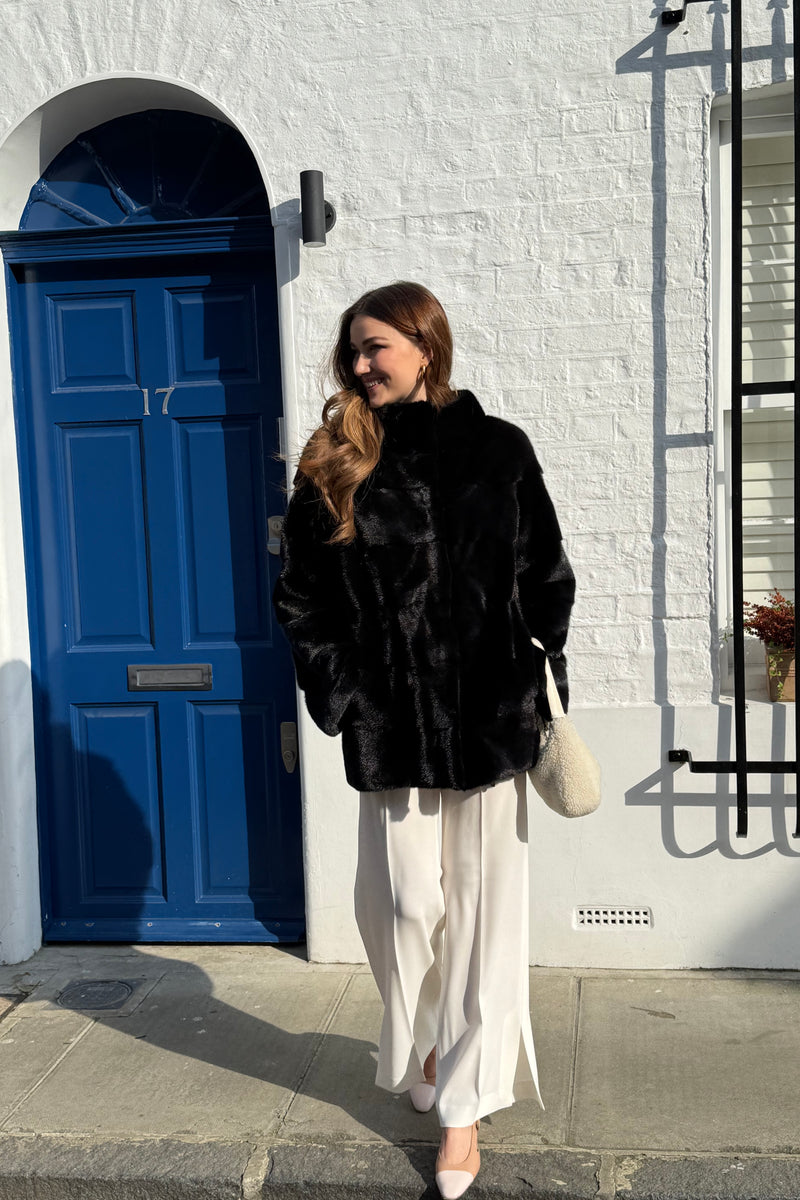 MINK JACKET-BLACK