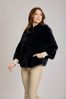 MINK JACKET-NAVY