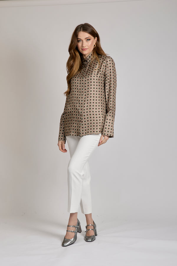 SILK BLOUSE-TORTORA