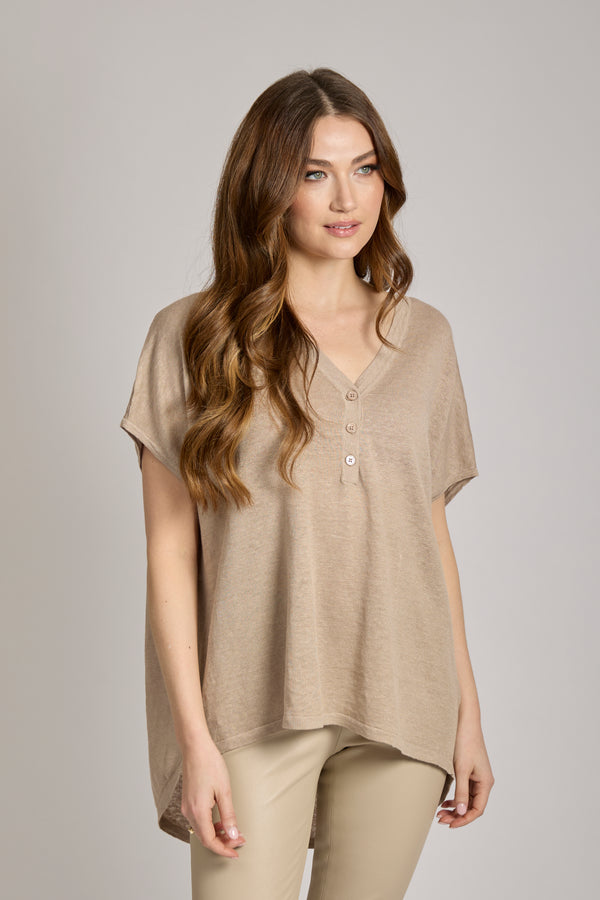 JUMPER SHORT SLEEVES - TAUPE