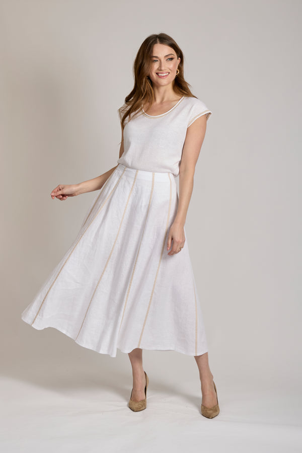 LINEN SKIRT - BIANCO