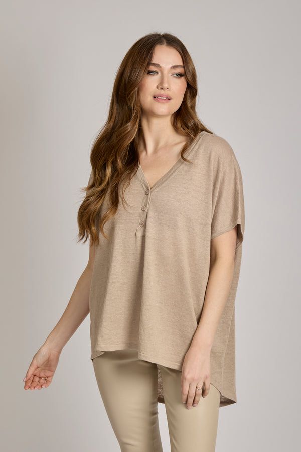 JUMPER SHORT SLEEVES - TAUPE