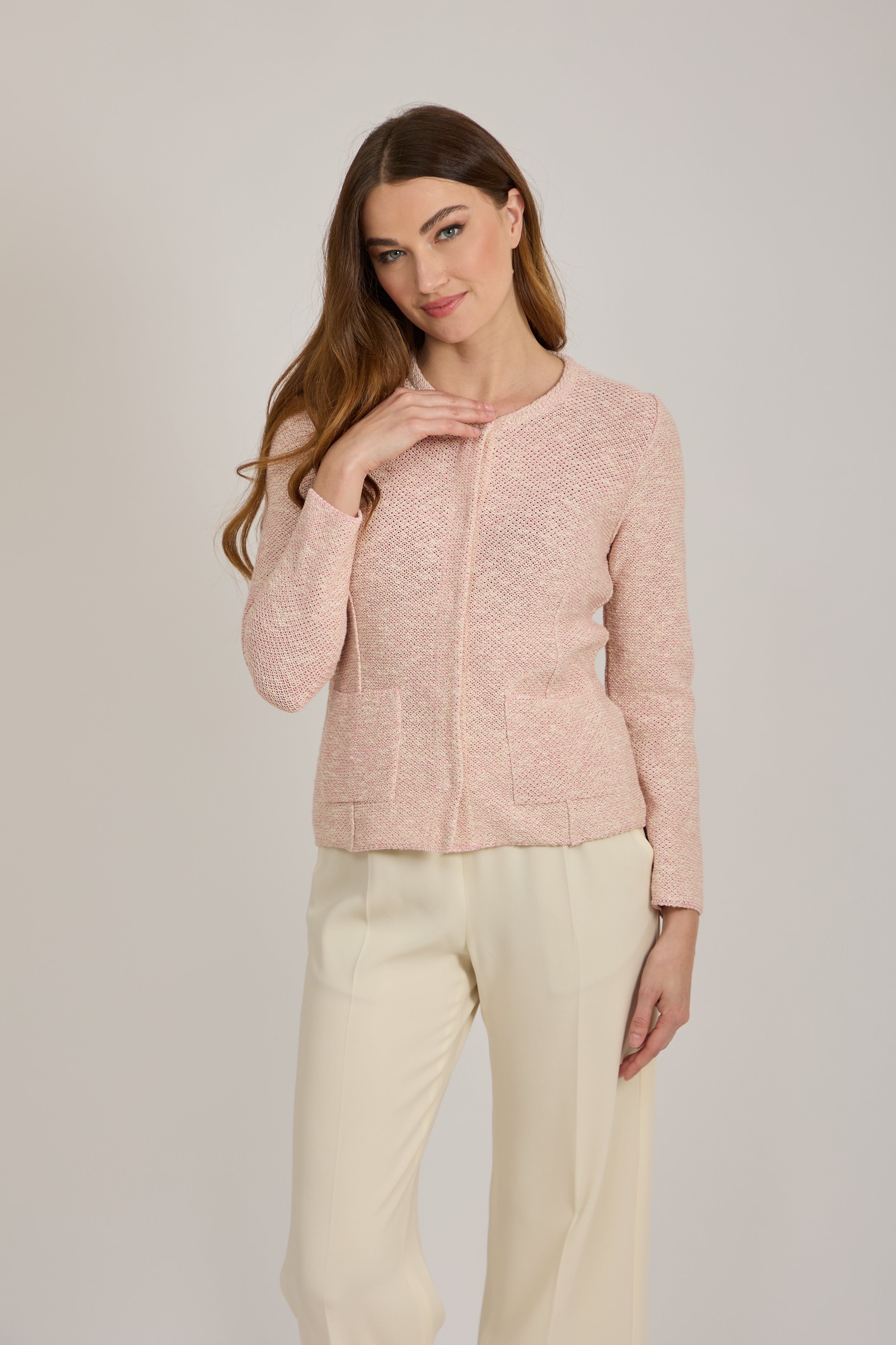 LUREX JACKET-ROSA