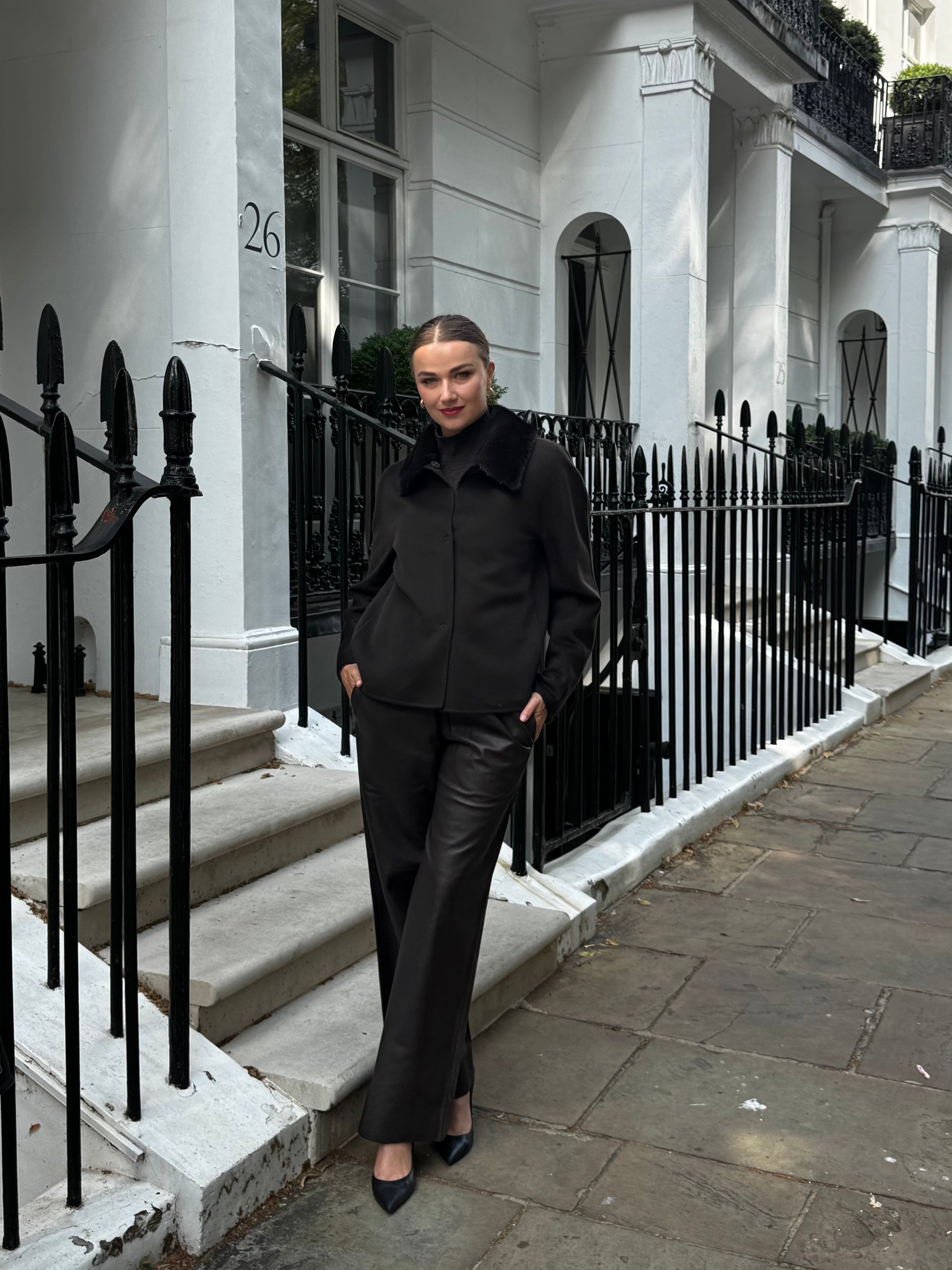 LEATHER TROUSERS-CARRUBA