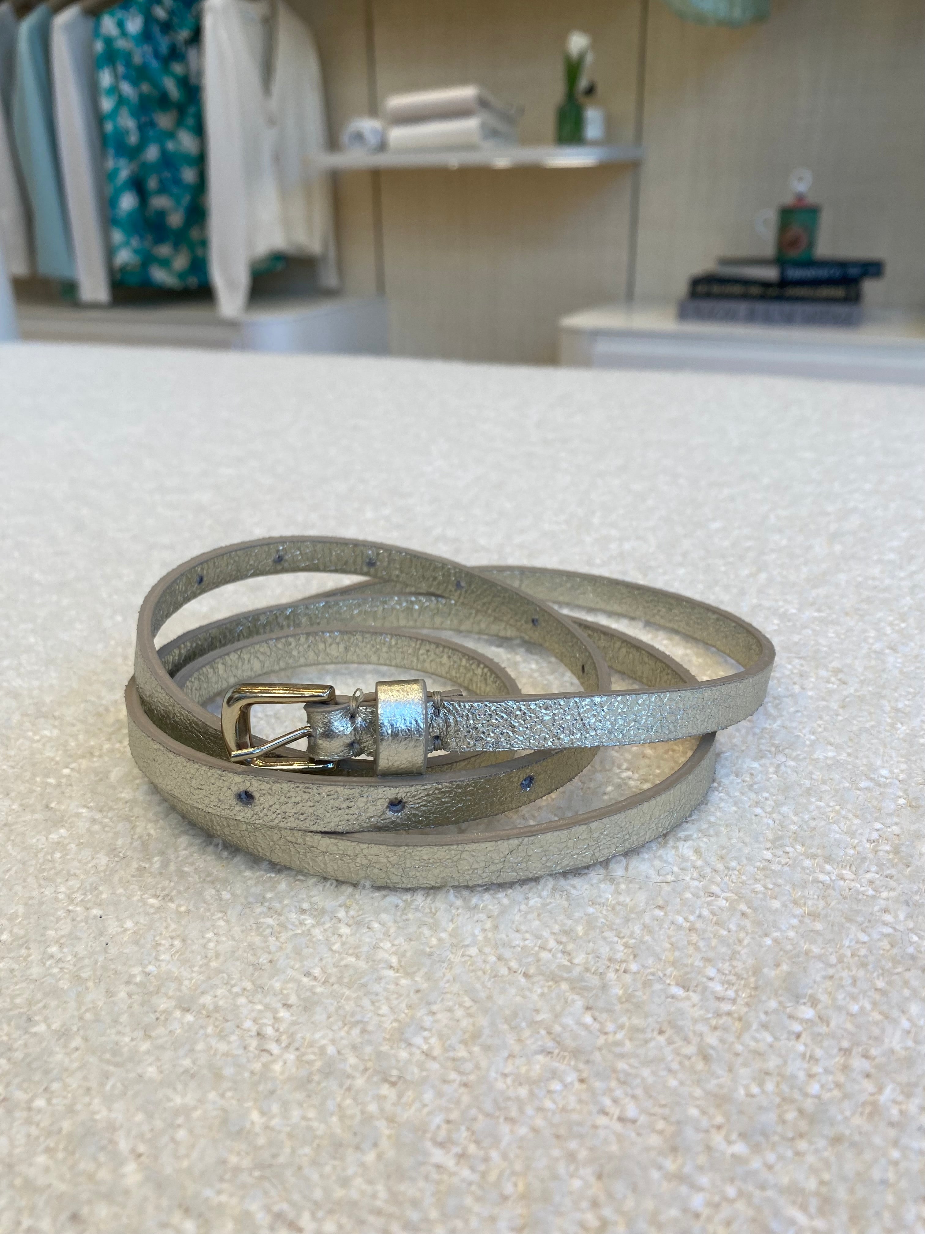 LEATHER BELT - GOLD