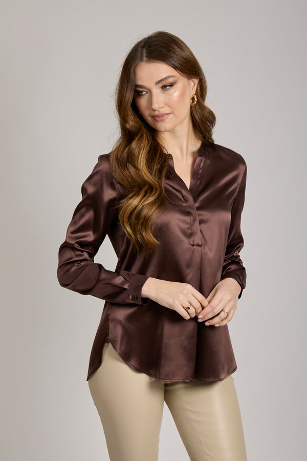 SILK SHIRT - CIOCCOLATO