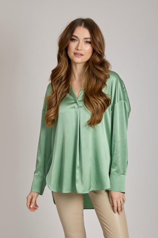 SILK SHIRT - MATCHA